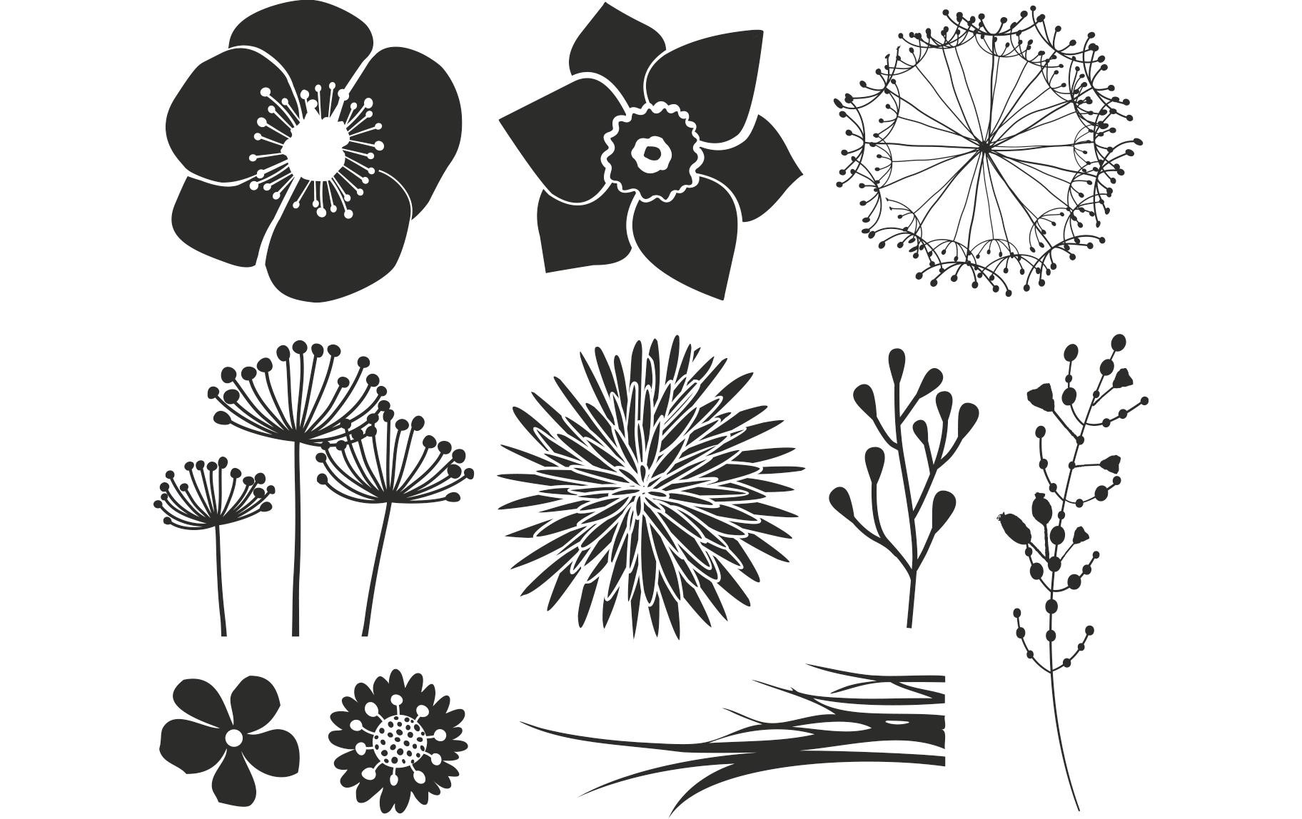 Kreativset »Motivstempel-Set Blumen 10 St«