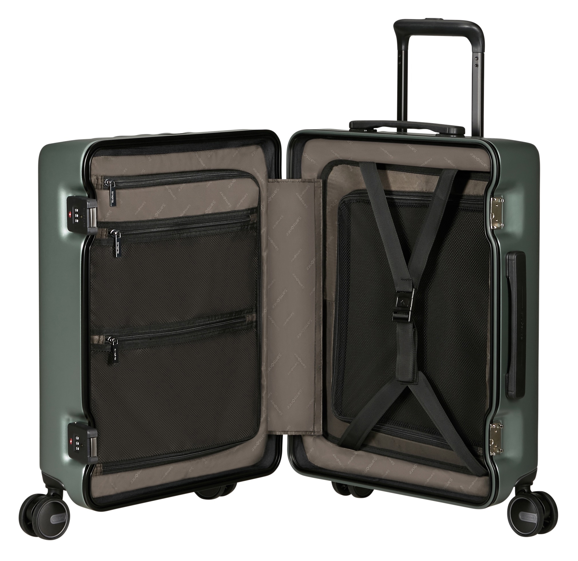 Samsonite Trolley à coque dure »FOCUS, verschiedene Grössen und Farben« 40 litre 4 Rollen avec cloisons fixes et poches à fermeture éclair
