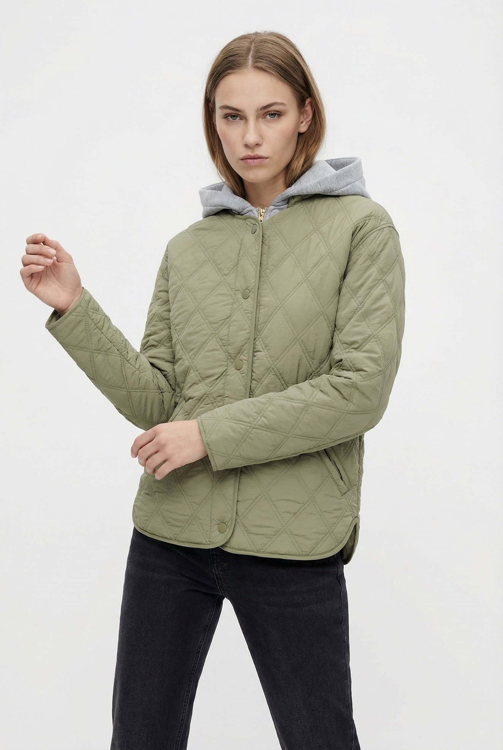 Image of ONLY Steppjacke "ONLRISSO LIFE HOOD QUILT JACKET CC OTW" mit Kapuze mit abnehmbarer Kapuze