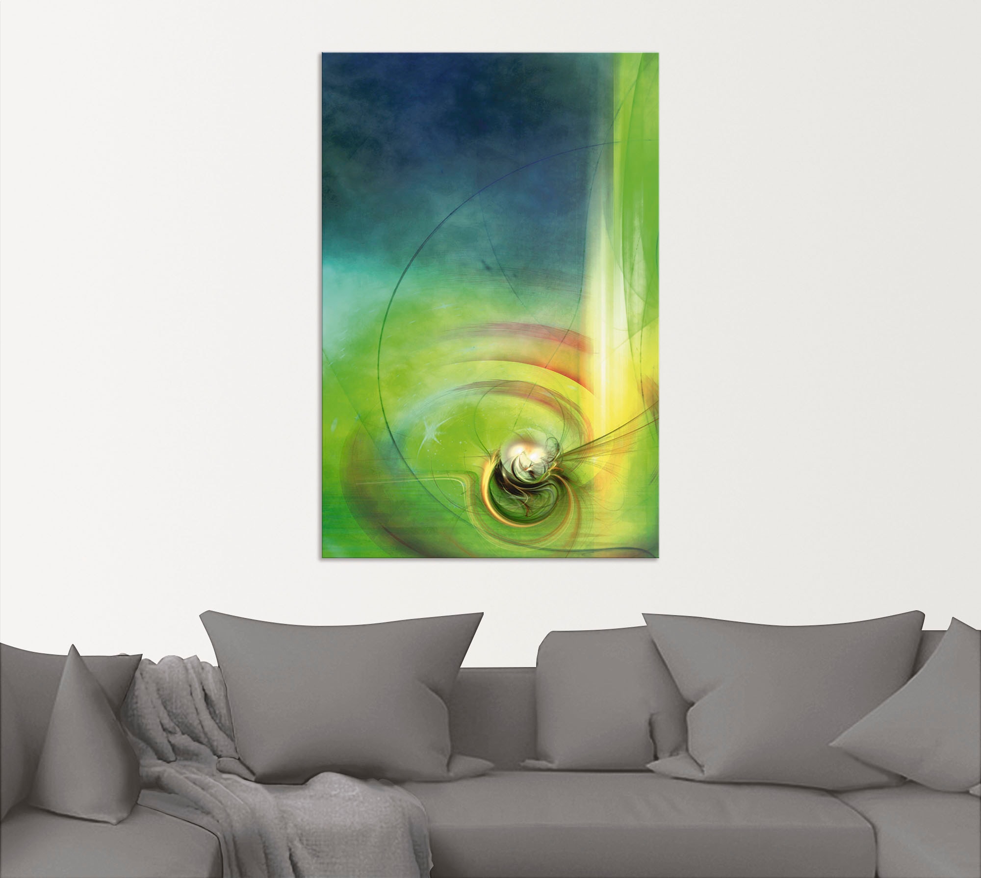 Artland Alu-Dibond-Druck »Abstraktes Spiel CB« Muster 1 Stk. tlg. für Innen- und Aussenbereich geeignet, Outdoorbild