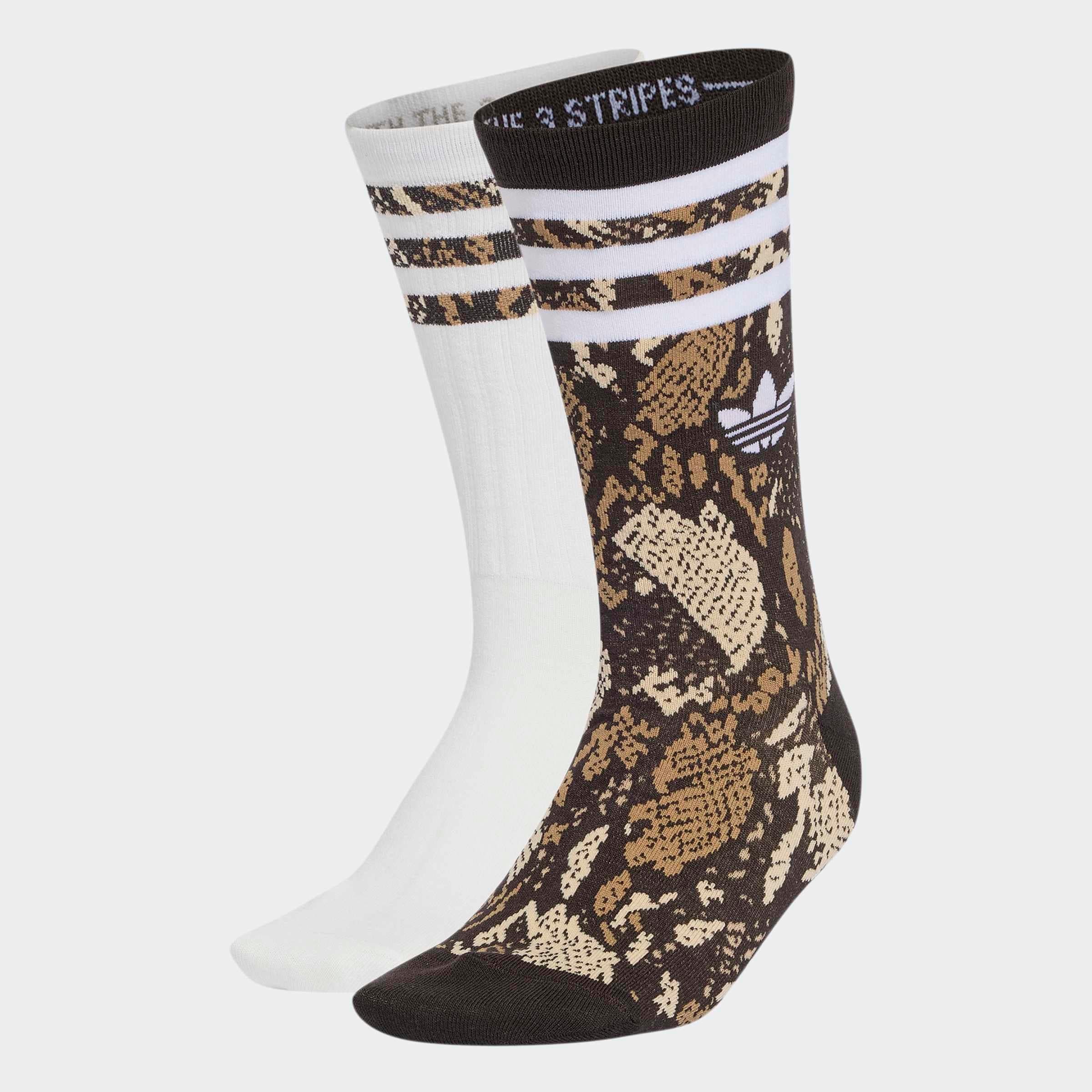 Image of adidas Originals Sportsocken "SNAKE GRAPHIC CREW, 2 PAAR" 2 Paar tlg. mit Schlangenlederprint, aus Polyester, Baumwolle und Polyamid