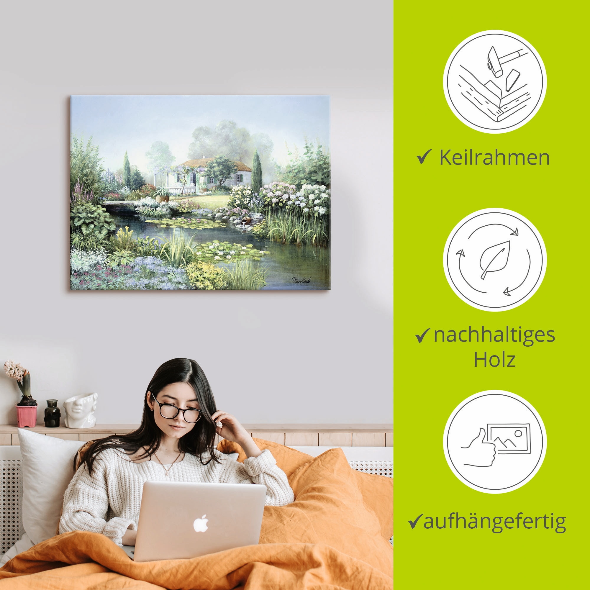 Artland Tableau sur toile »Schatzgarten« 1 cuis tlg. auf Holzrahmen gespannt