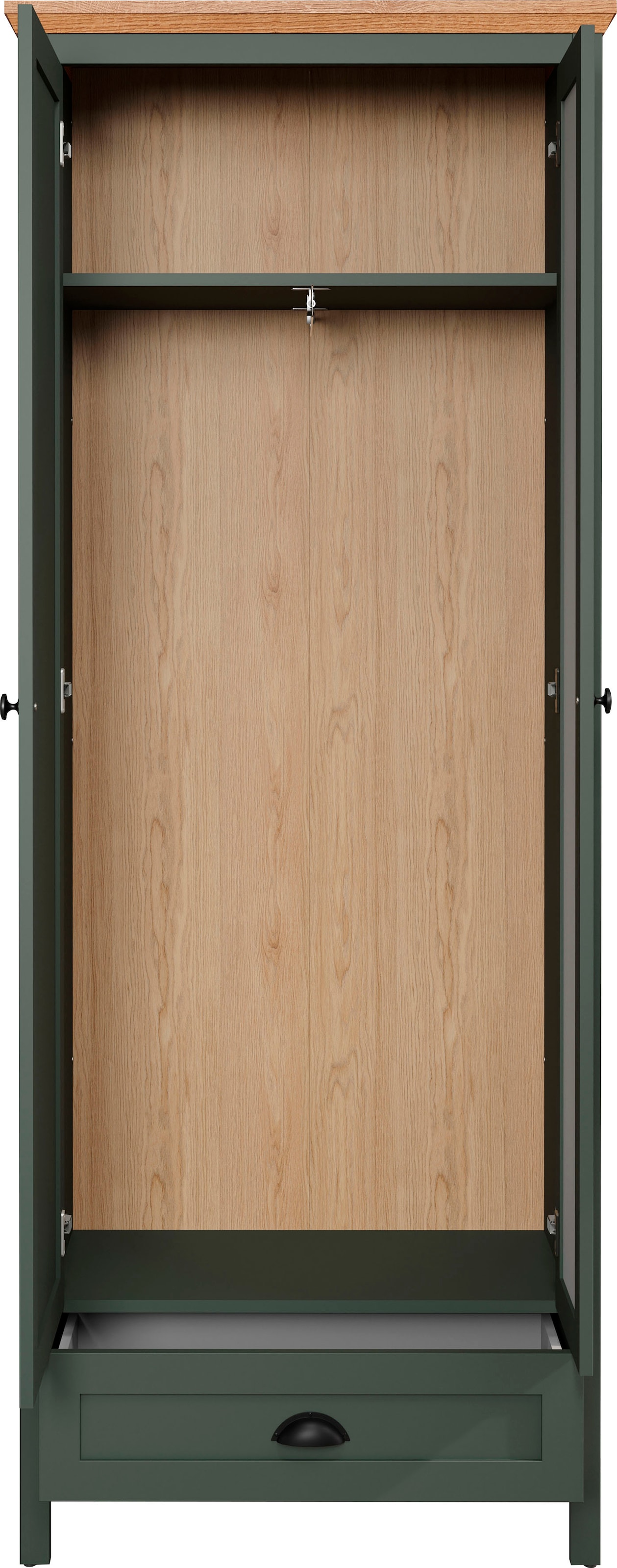 Home affaire Armoire vestiaire »Vienna« 1 cuis tlg. Garderobenschrank, 2 Türen, 1 Schubkasten & Vollauszug 77/39/198 cm