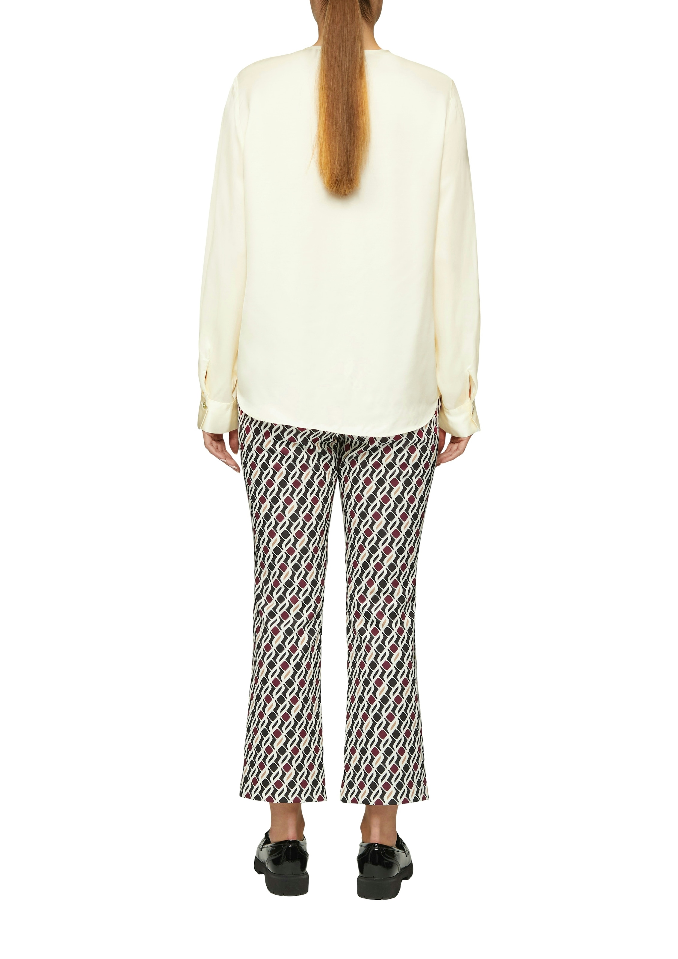 s.Oliver BLACK LABEL Satinbluse mit Manschette an Ärmel