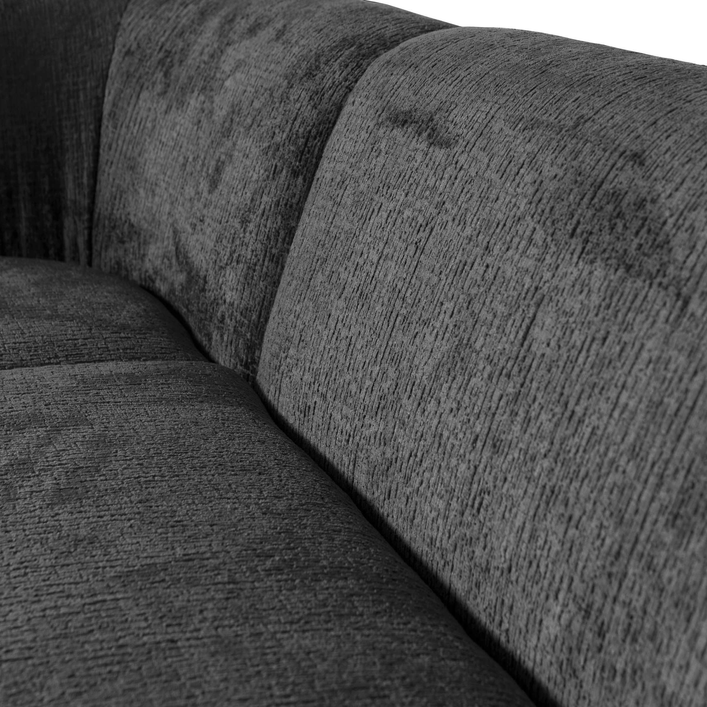 WOOOD Ecksofa »Sloping Bezug mit Zickzack-Federung, H 77 x B 274 x T 225/87 cm« Jacquard-Velvet, Tragkraft 250 kg, Ausgezeichnete Verschleissfestigkeit