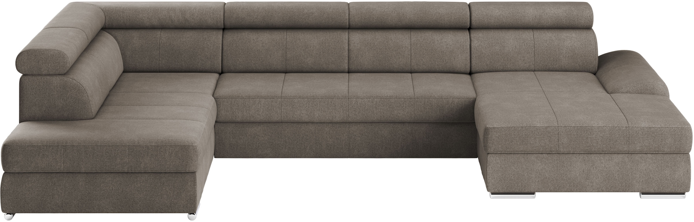 sit&more Wohnlandschaft »U-Form«, mit verstellbaren Kopfteilen, wahlweise mit Bettfunktion