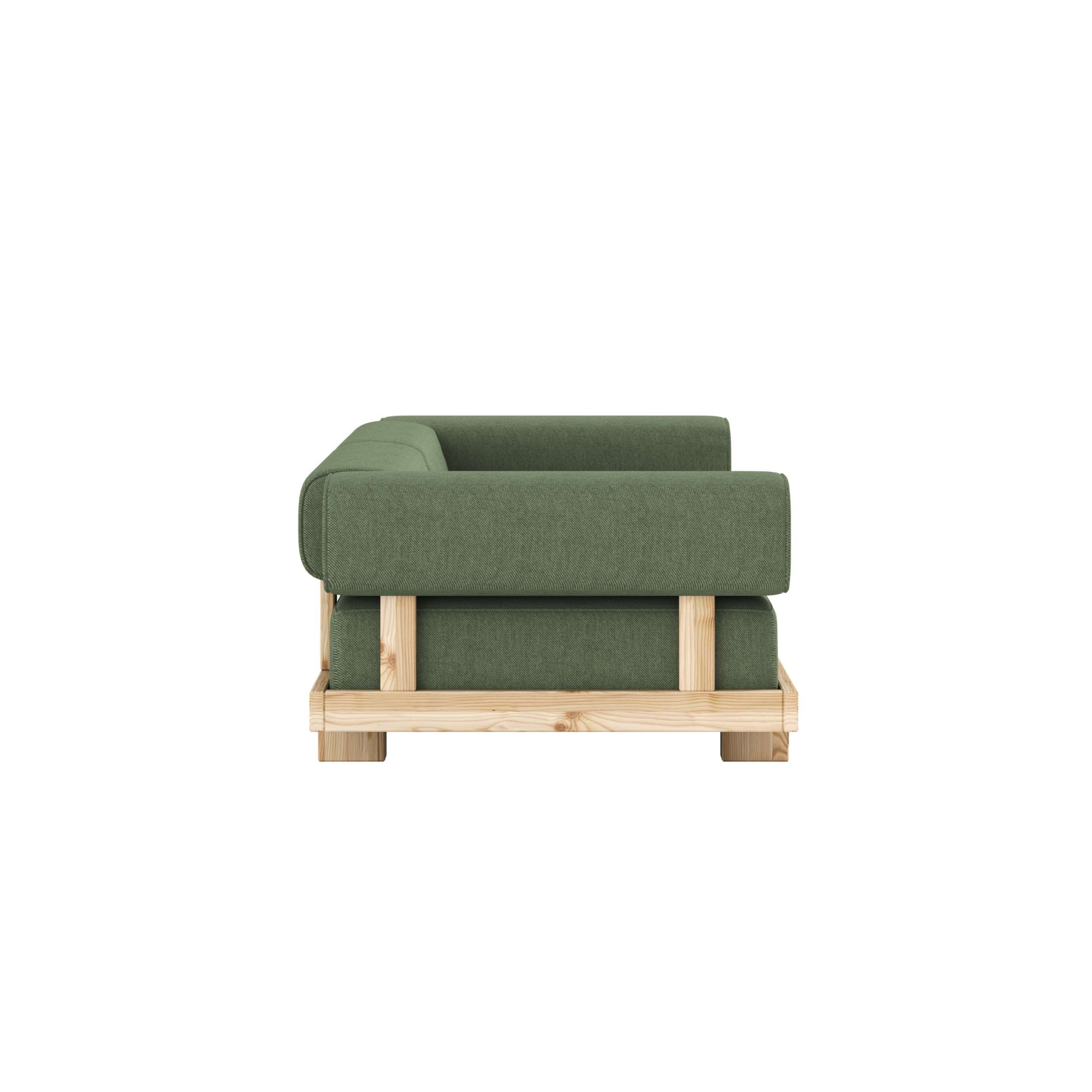Karup Design Canapé-lit »Stay Sofa Bed, mit Bettfunktion & Boxspring, 3 Sitzer aus Massivholz« Boxspring-Matratze mit Sprungfedern, 90 x 200 cm, Made in Europe
