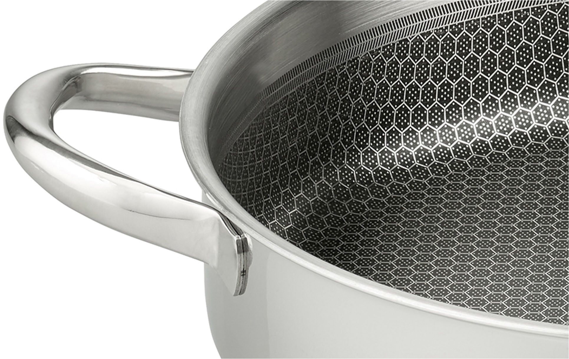 Elo Premium Sauteuse »Relief Evolution Schmorpfanne« Edelstahl 18/10 1 pièces tlg. durchgehender Aluminium-Kern, aussen magnetischer Edelstahl