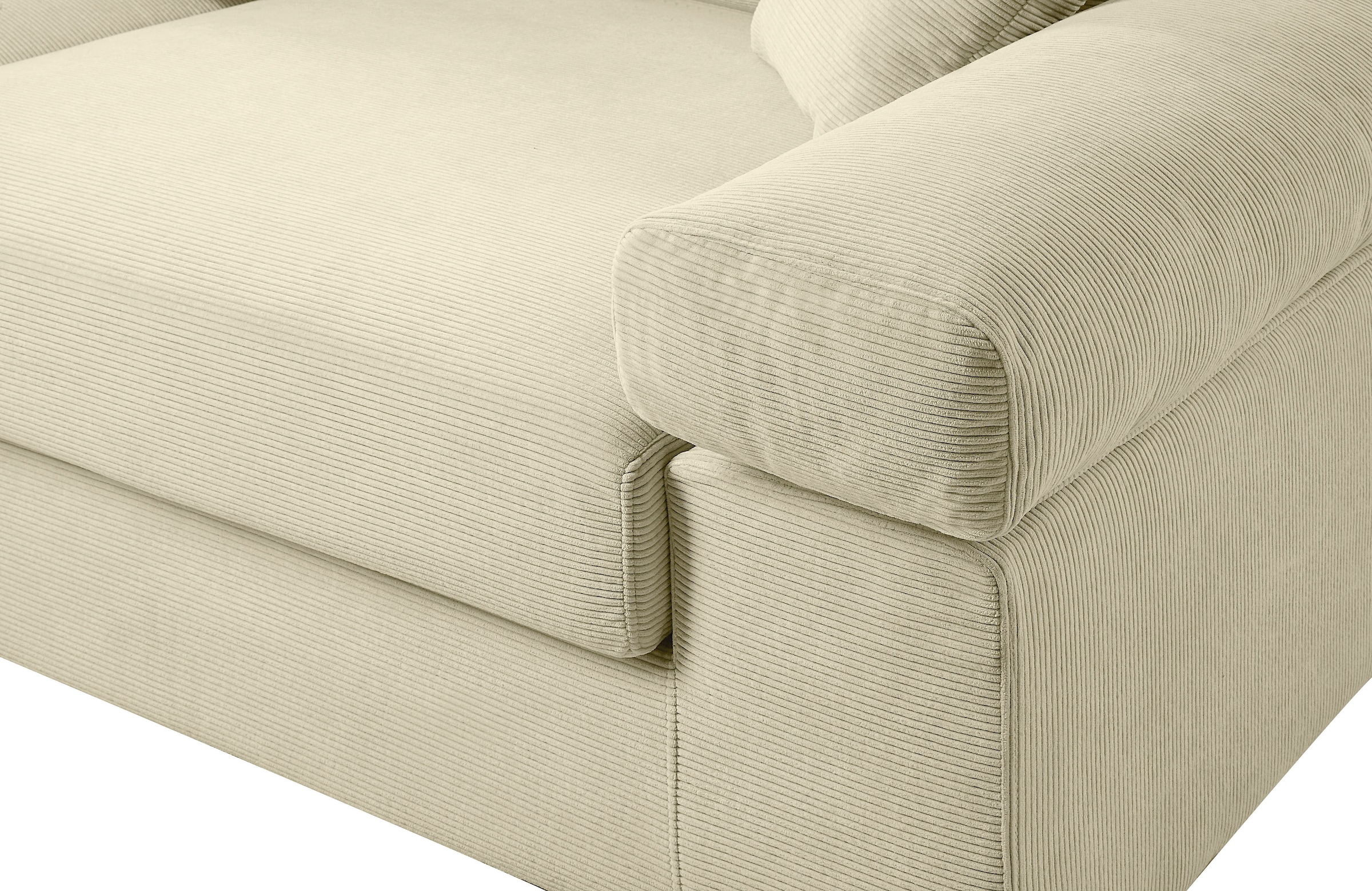 ATLANTIC home collection Big-Sofa »Bjoern«, mit Cord-Bezug, XXL-Sitzfläche, mit Federkern, frei im Raum stellbar