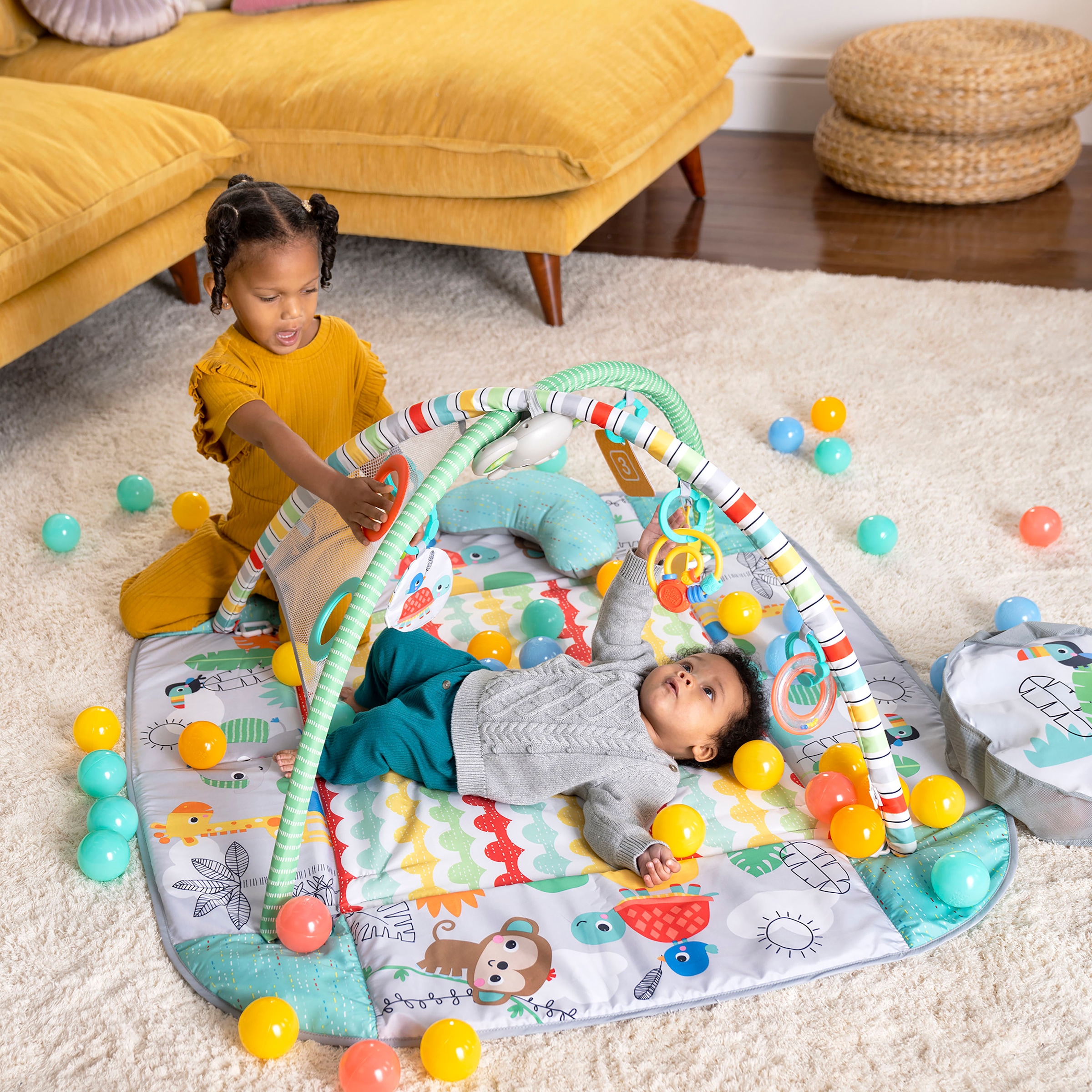 Bright Starts Arche de jeu »5-in-1 Your Way Ball Play™ Activity Gym & Ball Pit - Totally Tropical™« mit Licht und Sound