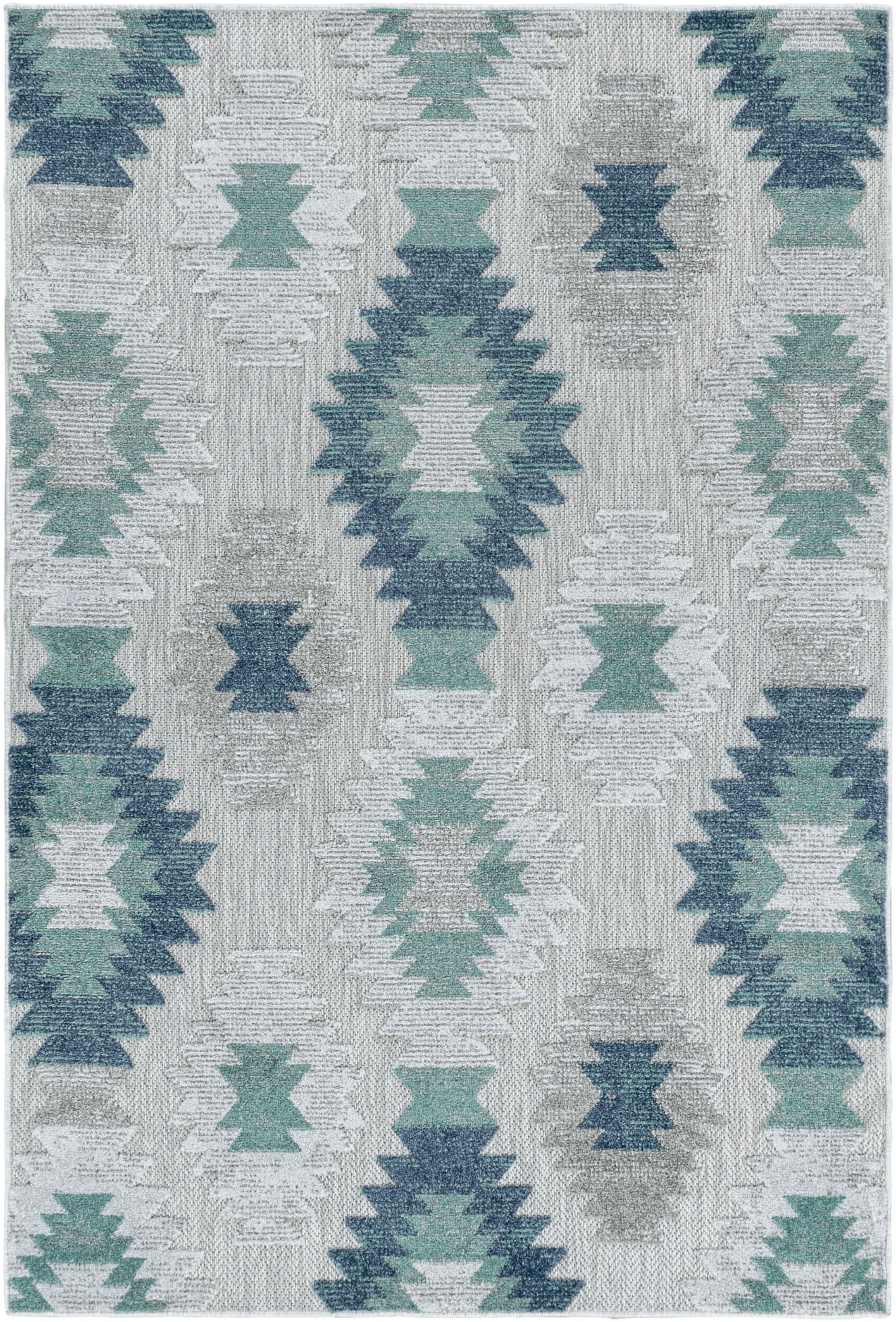 Ayyildiz Teppiche Teppich »BAHAMA 5153«, rechteckig, 8 mm Höhe, Läufer, Flachflor mit Hoch-Tief-Struktur, In-und Outdoor geeignet