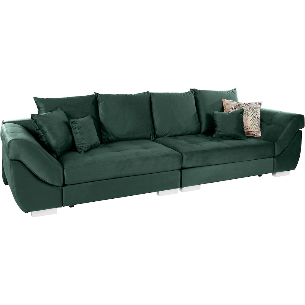 INOSIGN Big-Sofa »Rom«, Steppung im Sitzbereich, Federkern-Polsterung