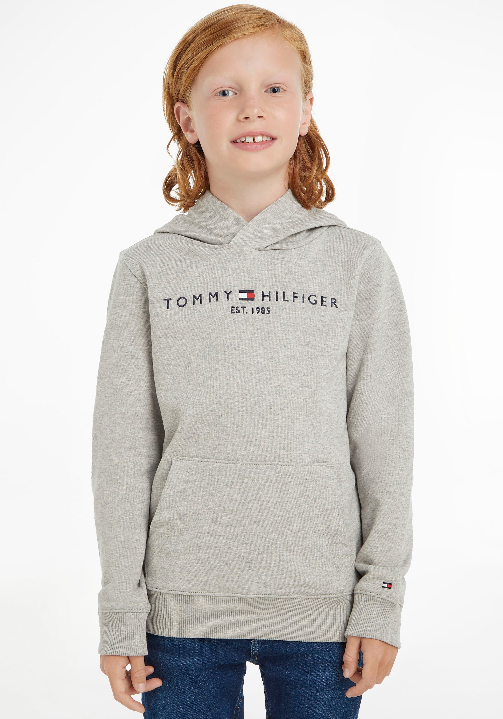Kinder Kids ✌ und »ESSENTIAL Tommy Mädchen Acheter en HOODIE«, ligne MiniMe,für Kapuzensweatshirt Hilfiger Junior Jungen