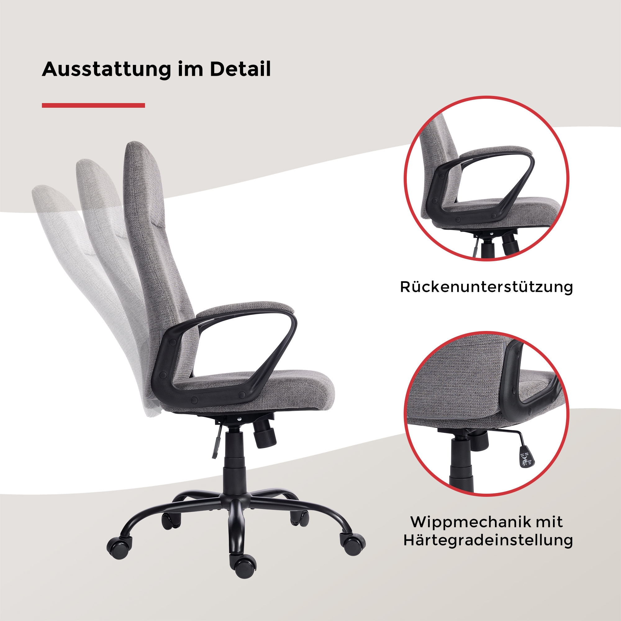 Duo Collection Chefsessel »Merlin« () Schreibtischstuhl, mit gepolsterten Armlehnen