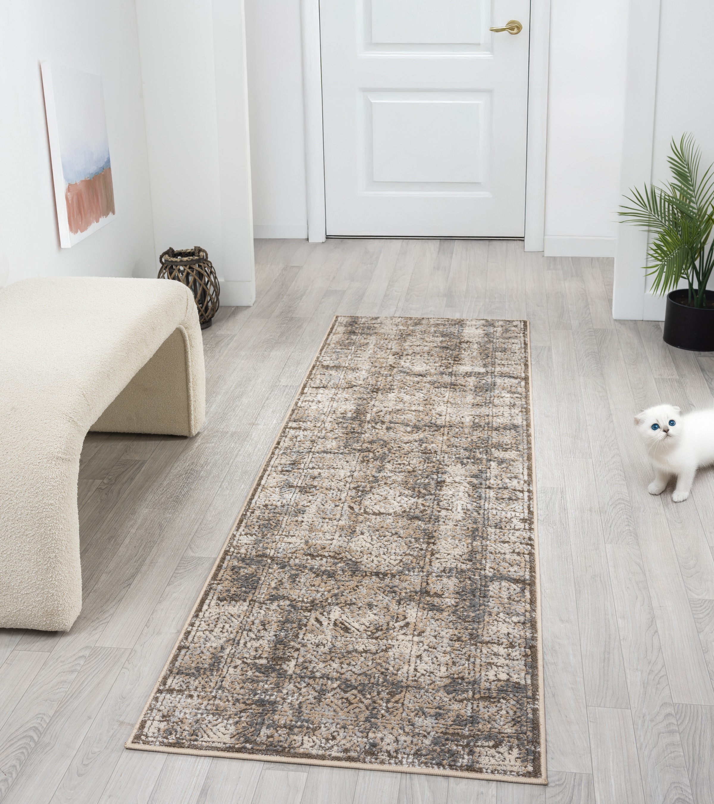 my home Läufer »Selin« rechteckig 9 mm Höhe dezenter Glanz, Schrumpf-Garn-Effekt, im Vintage-Look, dichte Qualität