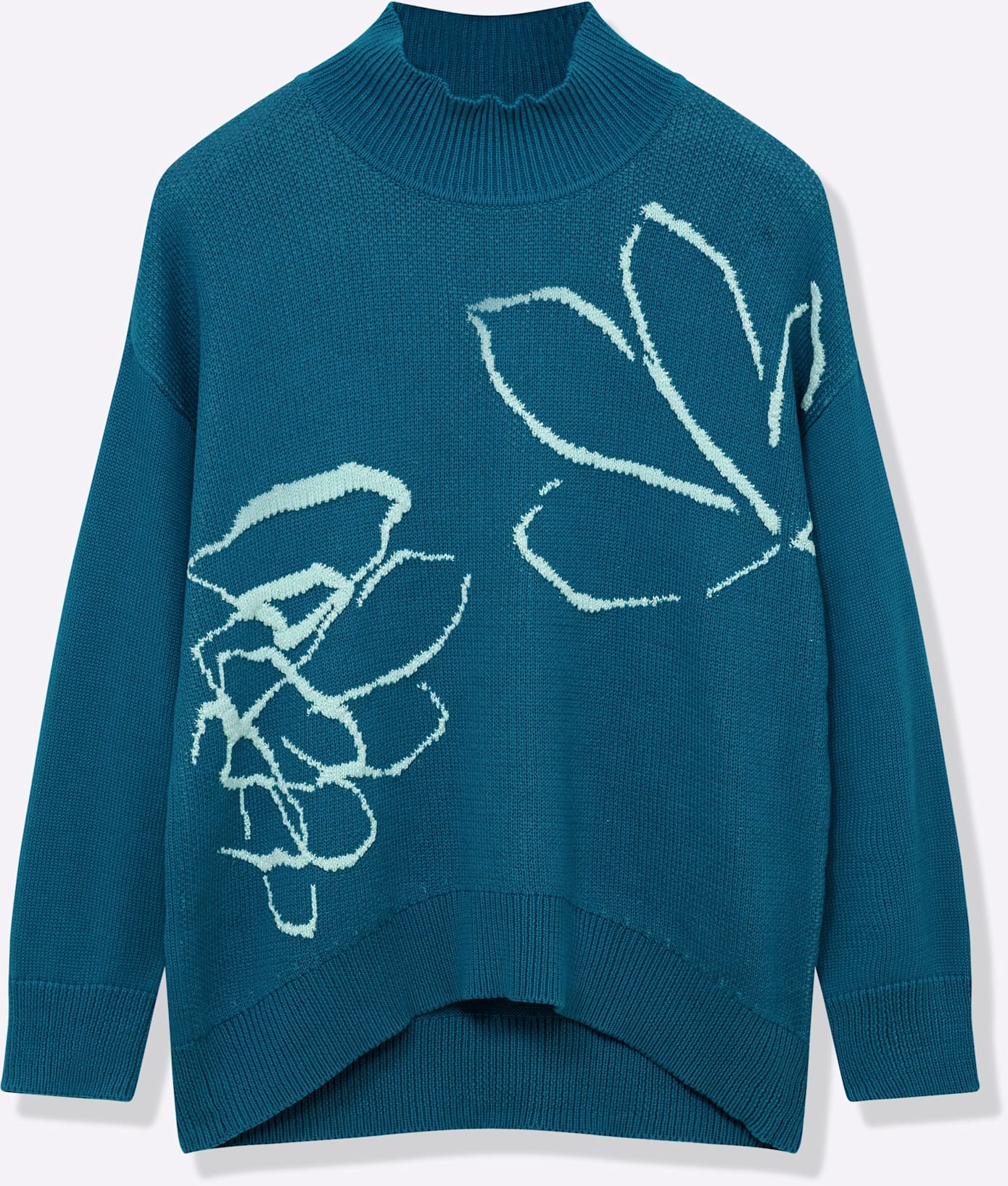 Sheego Pull à col montant »Pullover«