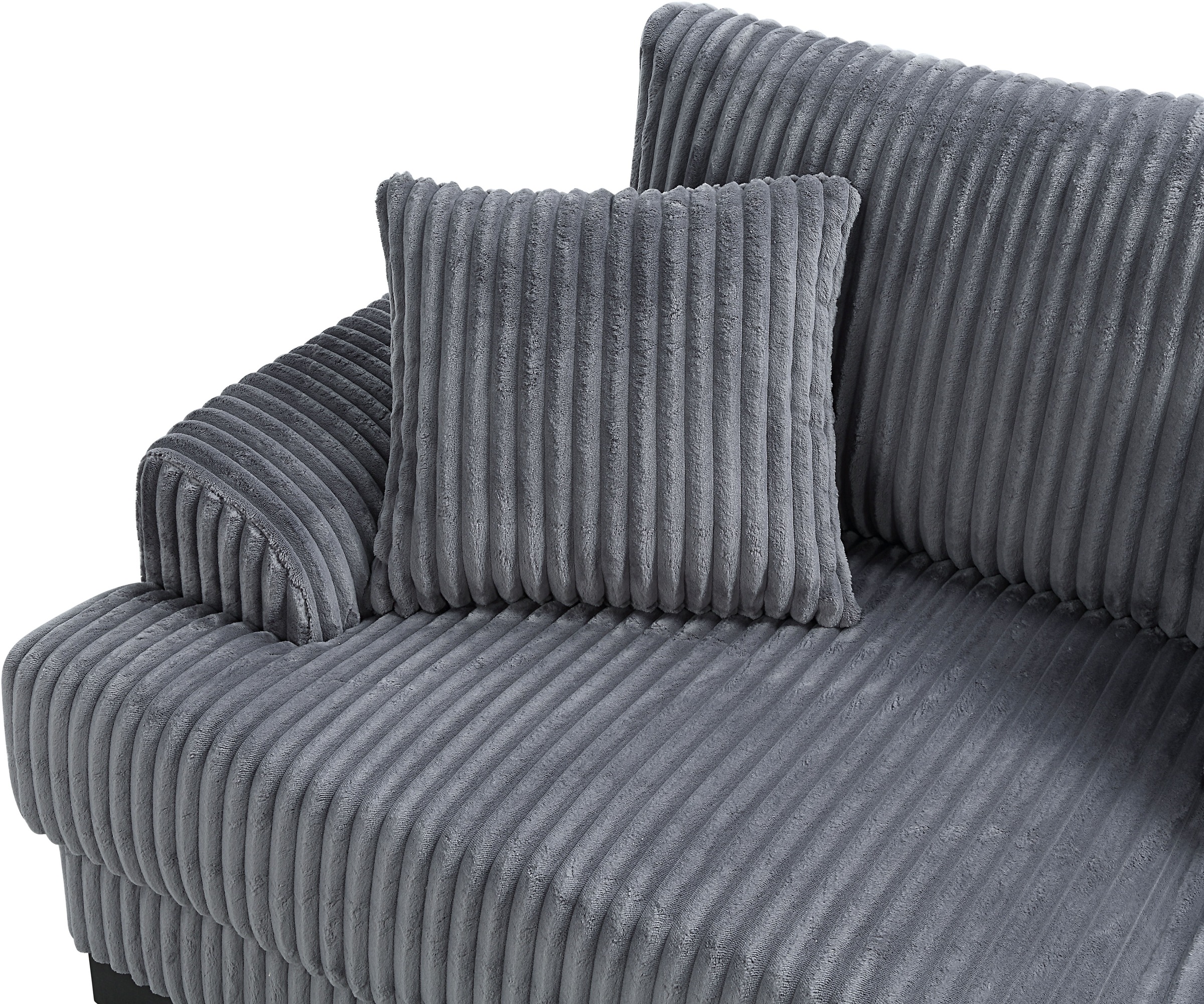 ATLANTIC home collection Wohnlandschaft, weicher XXL-Cordbezug, inklusive 6 Zierkissen