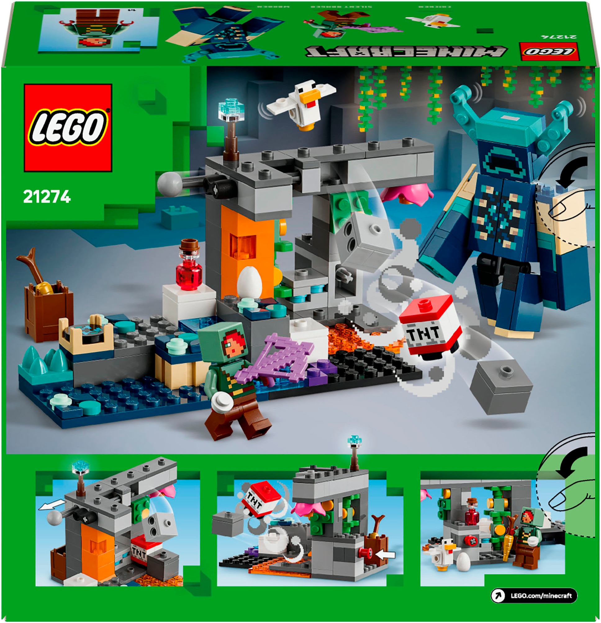 LEGO® Konstruktionsspielsteine »Begegnung mit dem Wächter (21274), LEGO Minecraft« Made in Europe