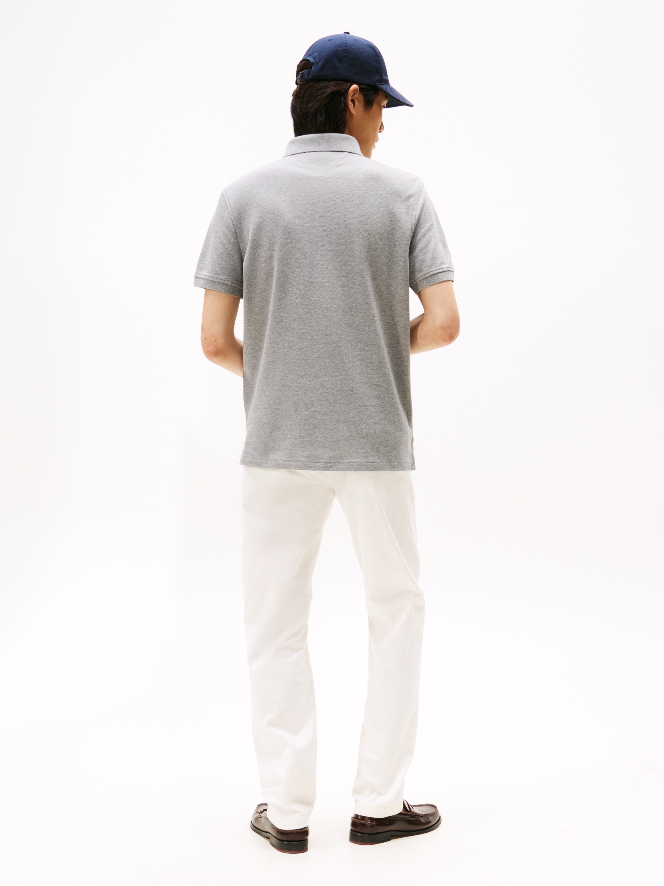 Tommy Hilfiger »1985 REGULAR POLO mit Kontraststreifen und Knopfleiste« unifarben, sportlich, regular fit, Baumwollmix, Polokragen