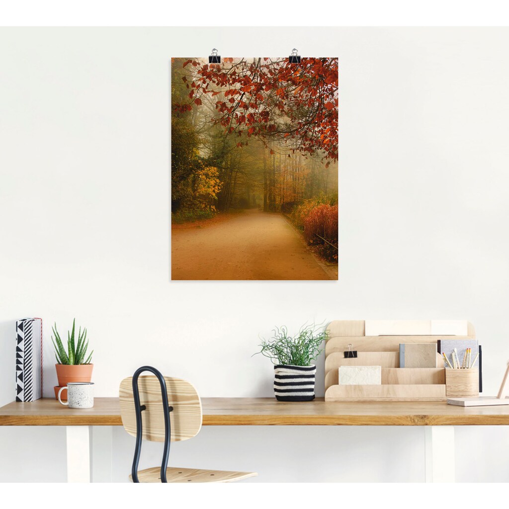 Artland Wandbild »Herbst im Park«, Vier Jahreszeiten, (1 St.)