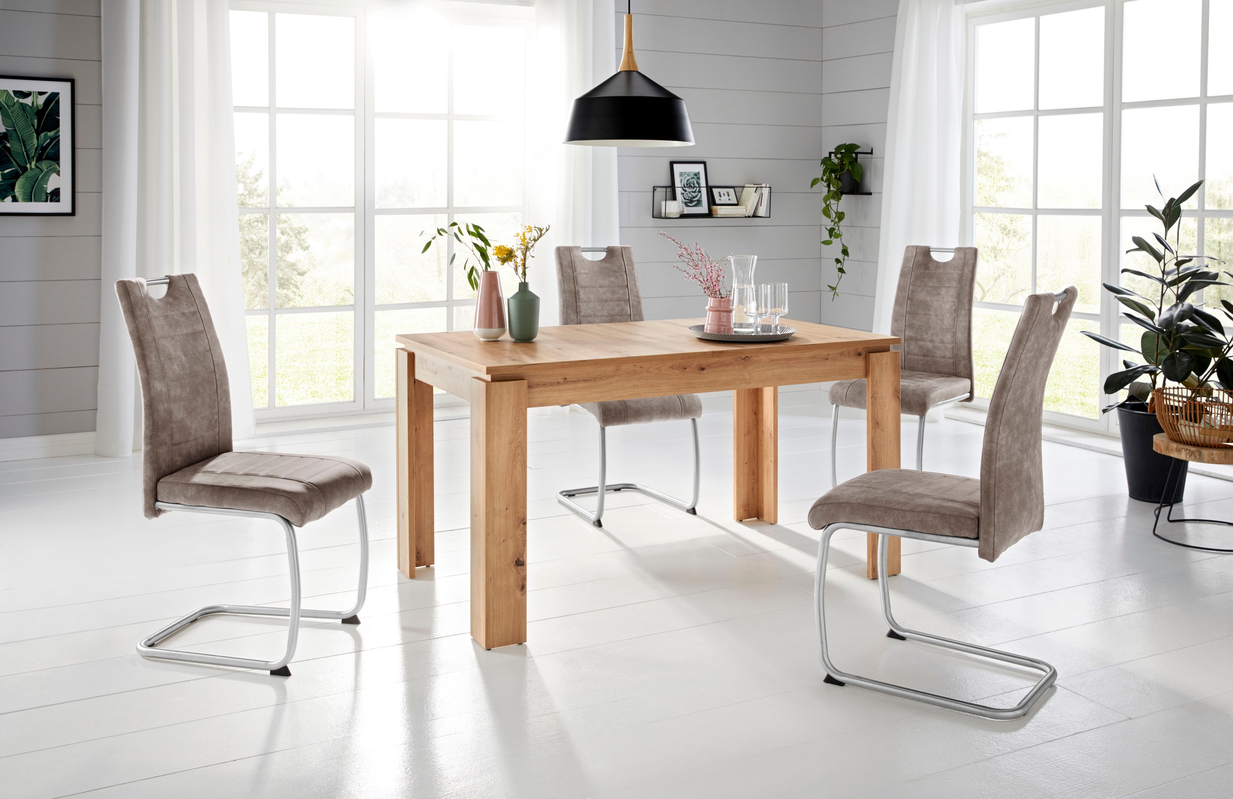 Image of HELA Essgruppe, (Set, 5 tlg.), Tisch ausziehbar 140-180 cm bei Ackermann Versand Schweiz