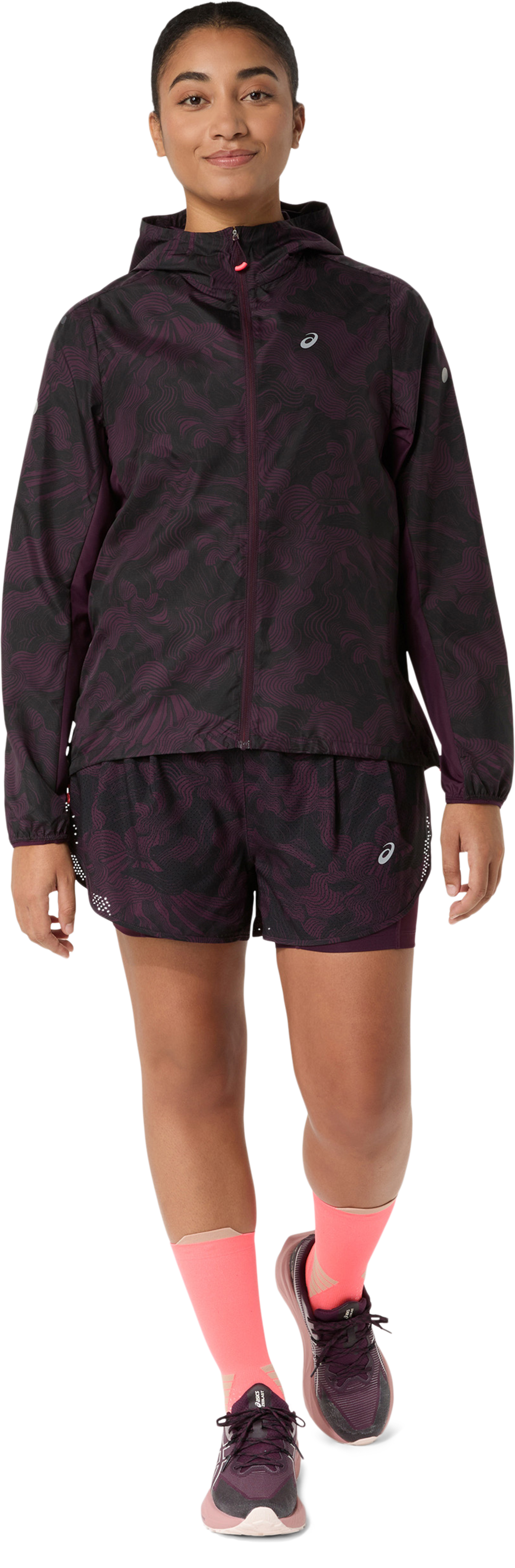 Asics Veste de course à pied »FUJITRAIL PACKABLE JACKET« coupe-vent et imperméable, se range de manière compacte dans la poche arrière