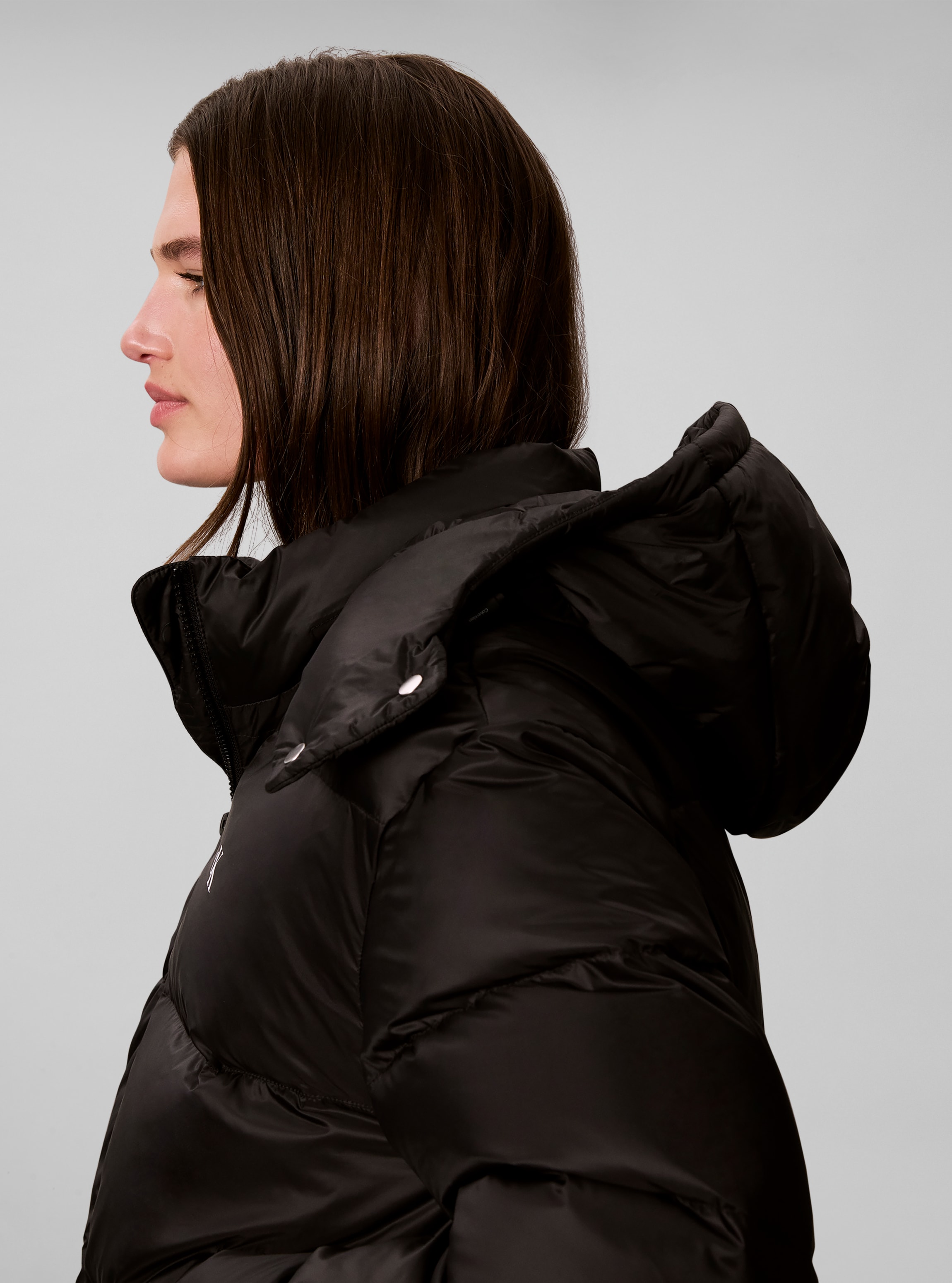 Calvin Klein Jeans Steppjacke mit Kapuze abnehmbare Kapuze, Regular Fit, kurze Form, wattiert