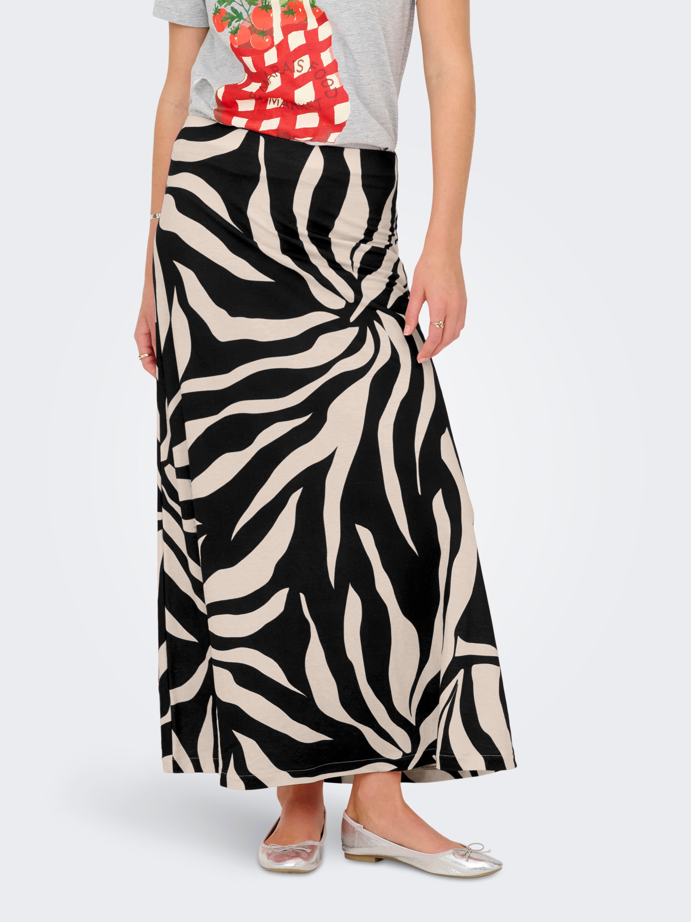 ONLY Maxirock »ONLCHIGO SAKURA LONG SKIRT WVN« Viskosemischung