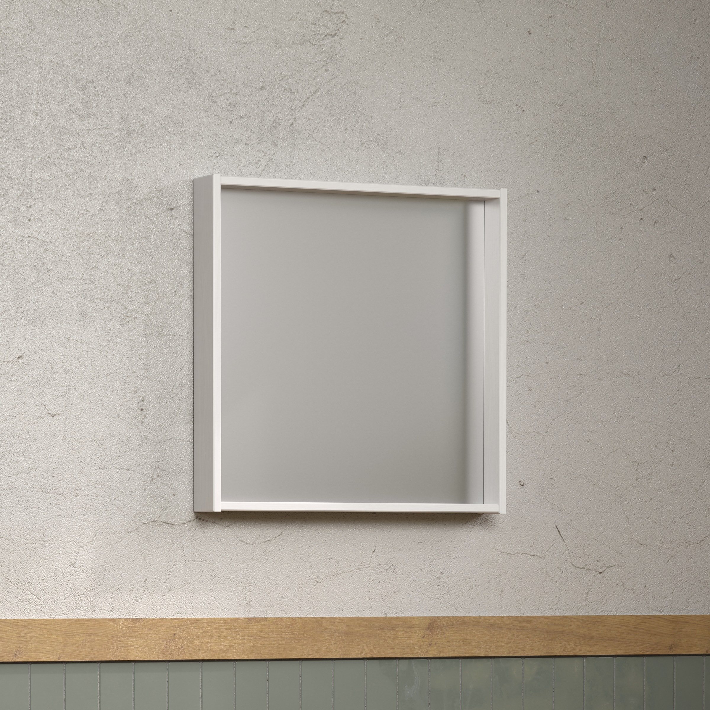 welltime Badspiegel »Kall« Spiegel mit Rahmen aus lackiertem Massivholz - Mit Floatglas