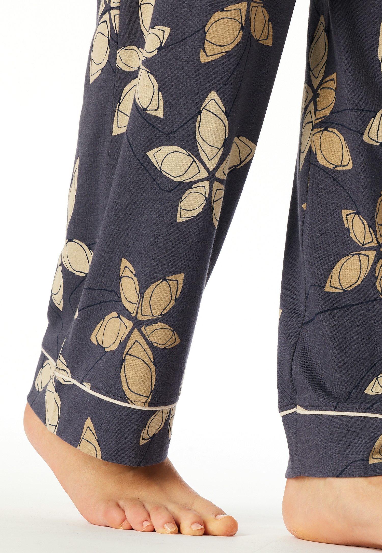 Schiesser Schlafanzug »Comfort Nightwear« 2 tlg. Baumwollmischung, Rundhalsausschnitt, langärmelig