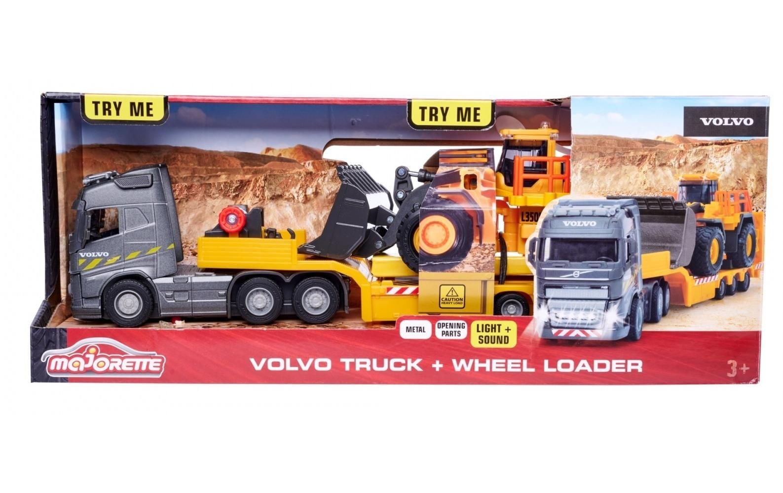 majORETTE Spielzeug-LKW »Volvo Truck + Wheel Loader«