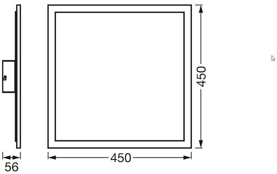   LED Deckenleuchte »SMART+ Planon Plus Backlight 45x45cm, RGBTW, sw« Farbwechsler | Kaltweiss | Neutralweiss | Tageslichtweiss | Warmweiss