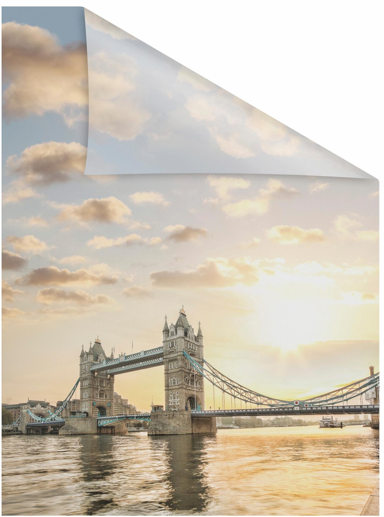 Image of LICHTBLICK ORIGINAL Fensterfolie "Tower Bridge" 1 Stk. blickdicht strukturiert Klebepunkte selbstklebend, Sichtschutz