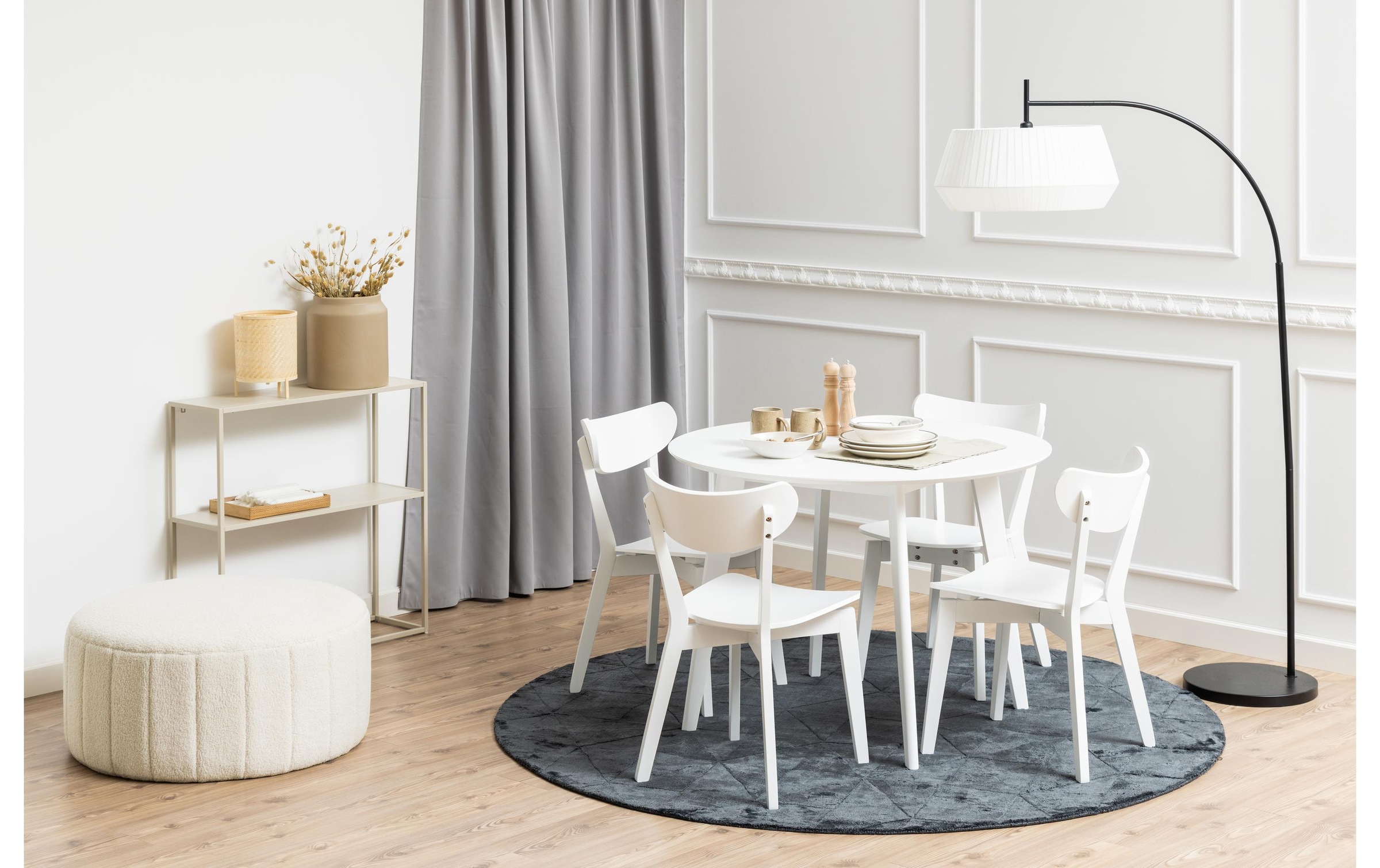 AC Design Esstisch »Roxby Ø 105 x 76 cm, Weiss«