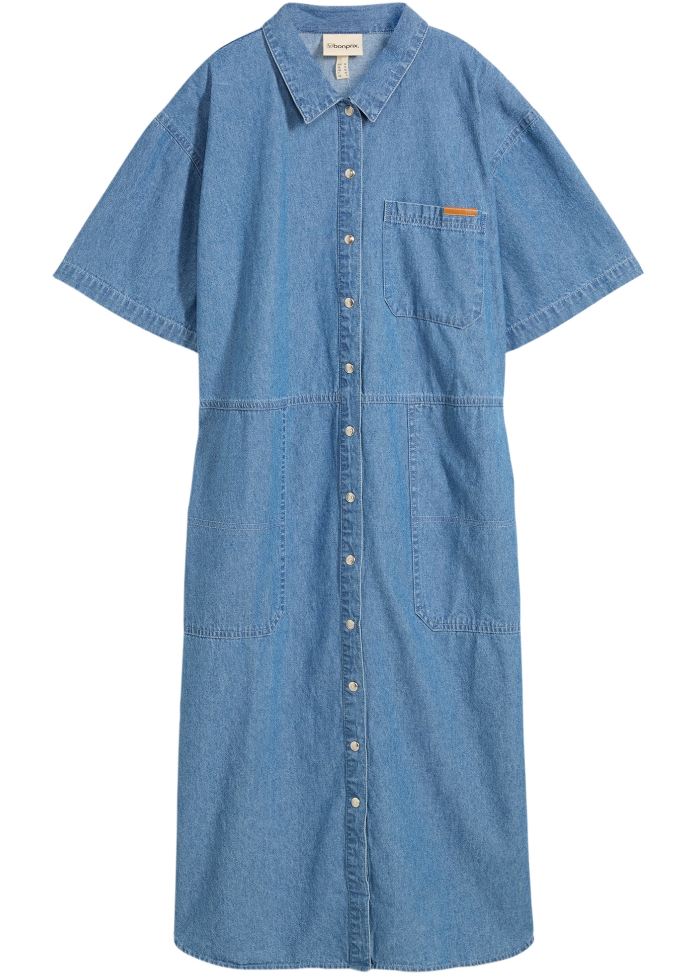 bonprix Robe en jean »Jeanskleid, Oversized« 2 cuis tlg. mit Brusttasche und dekorativer Knopfleiste