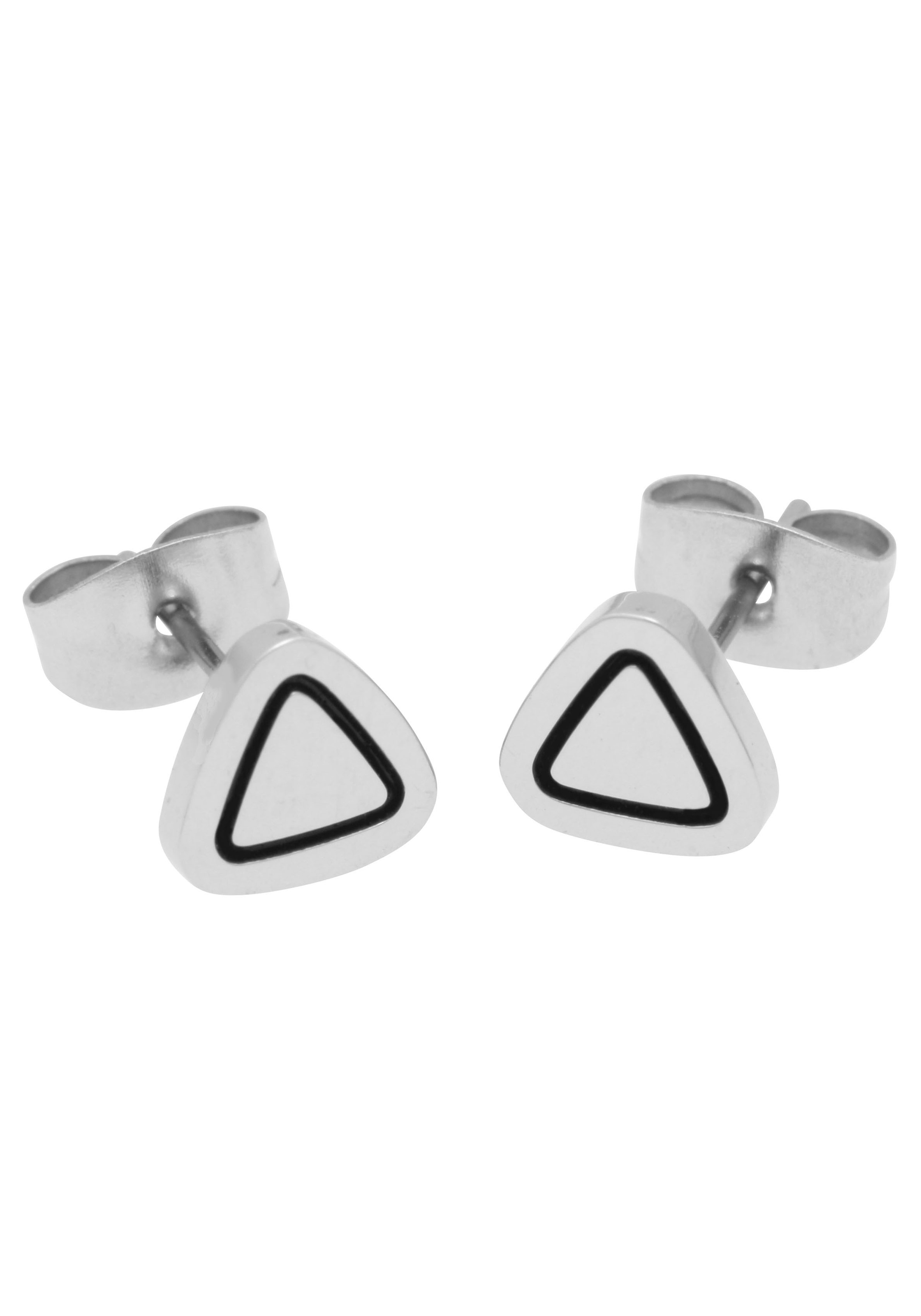Image of Firetti Paar Ohrstecker »Geometrische Form, Dreieck, 6,7 mm breit, teilw. geschwärzt, Glanz«, Made in Germany bei Ackermann Versand Schweiz