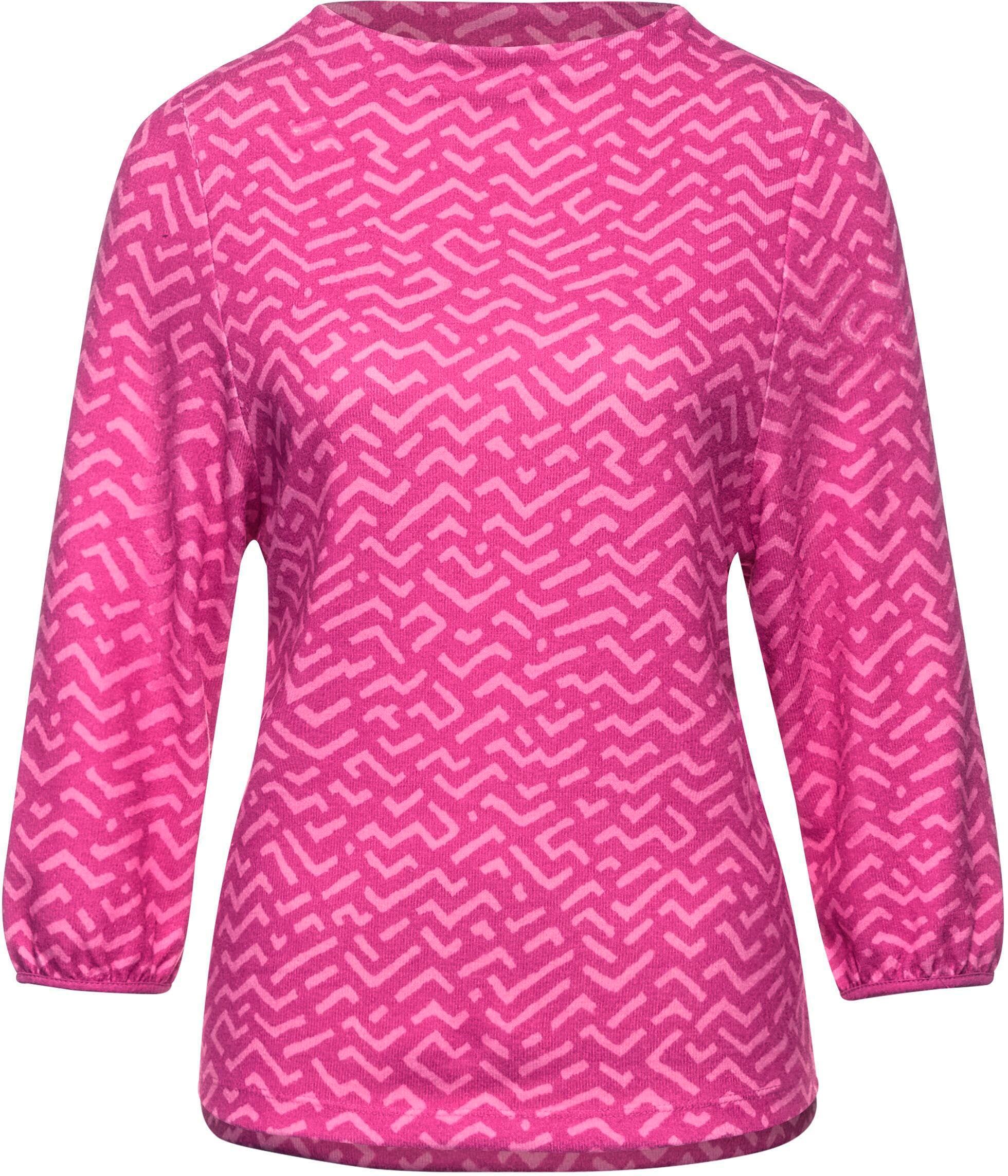STREET ONE Print-Shirt, mit Zick-Zack-Muster