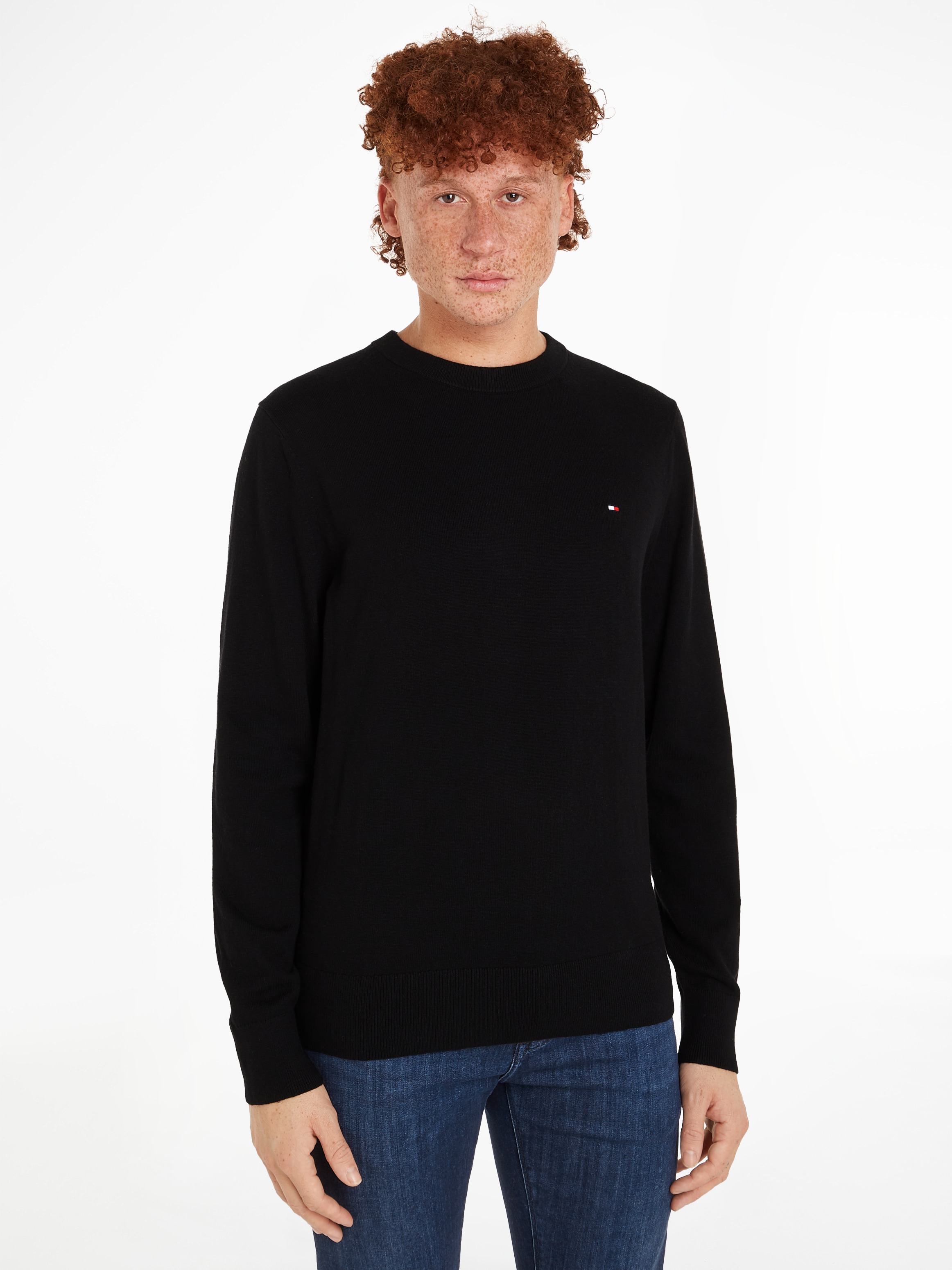 Tommy Hilfiger Pull à col rond »PIMA ORG CTN CASHMERE CREW NECK«