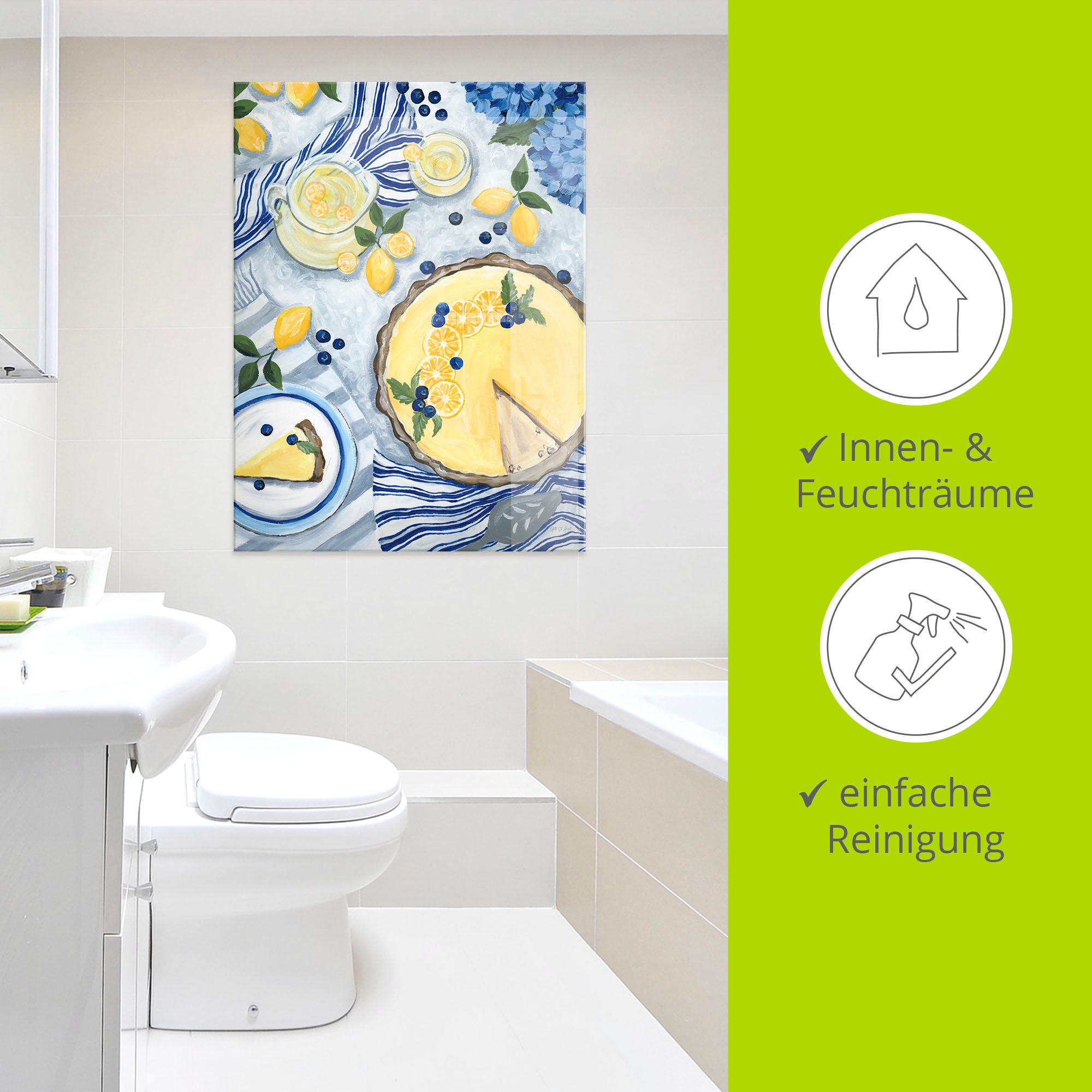 Artland Glasbild »Summer Picnic I« Arrangements 1 Stk. tlg. in verschiedenen Grössen