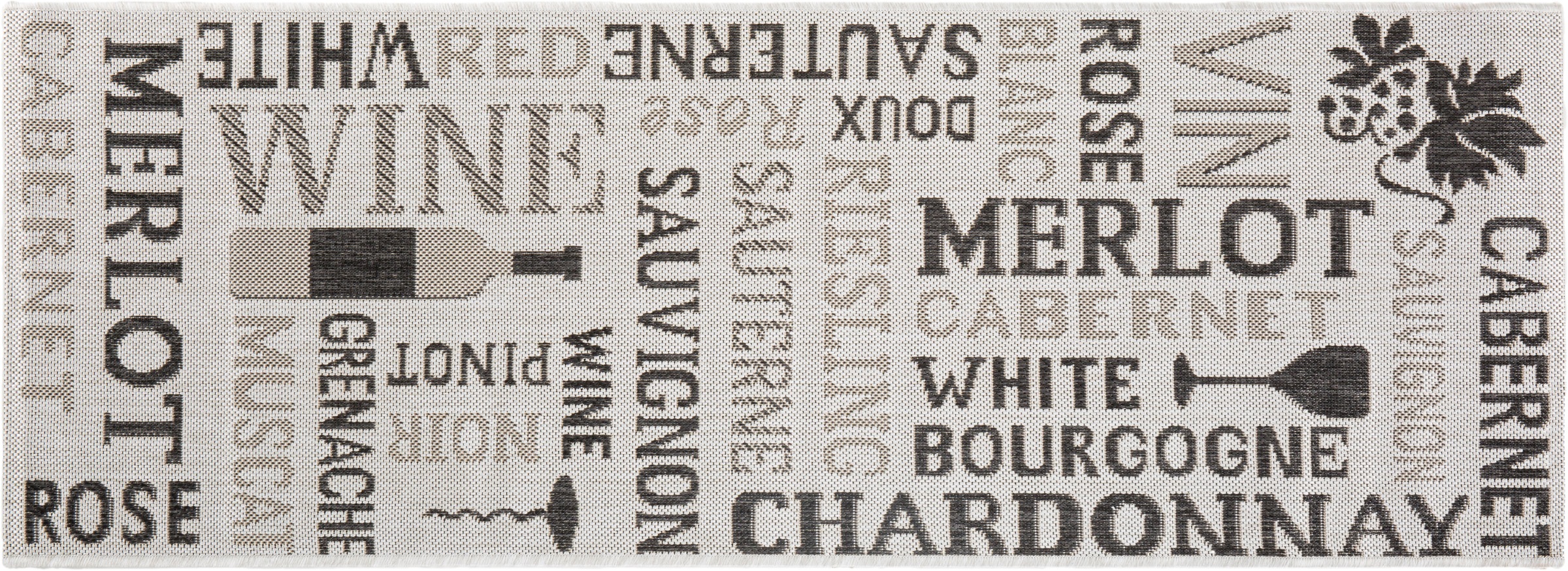 Image of Andiamo Küchenläufer »Arizona Wein«, rechteckig, 5 mm Höhe, Flachgewebe, Motiv Wein, mit Schriftzug, In- und Outdoor geeignet, Küche bei Ackermann Versand Schweiz