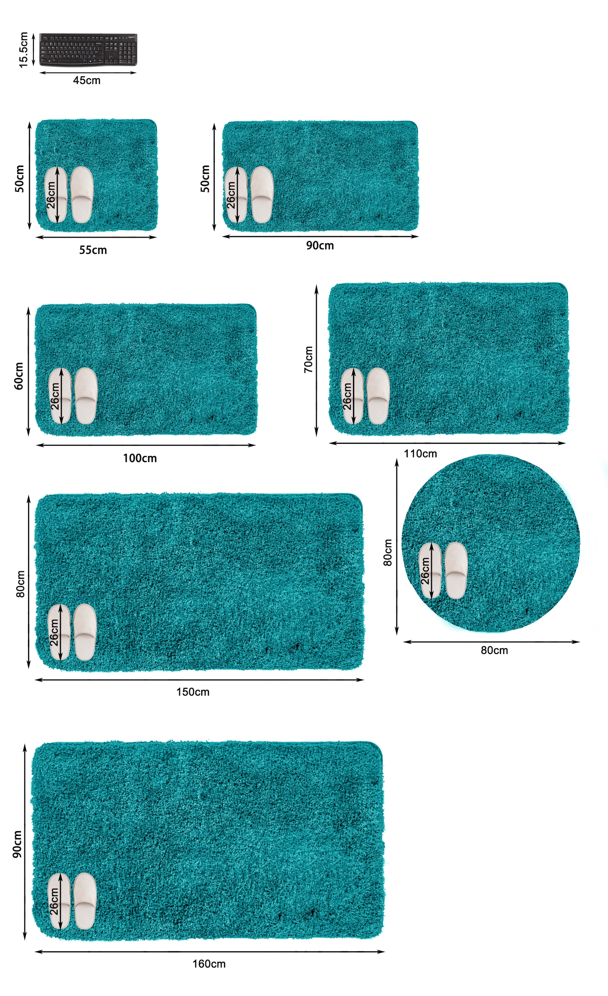 Möve Tapis de bain »Superwuschel, Badvorleger, Badezimmer Teppich« Höhe 40 mm Mikrofaser-Badematte, Badteppich, rechteckig, rund & als 3-tlg. Set