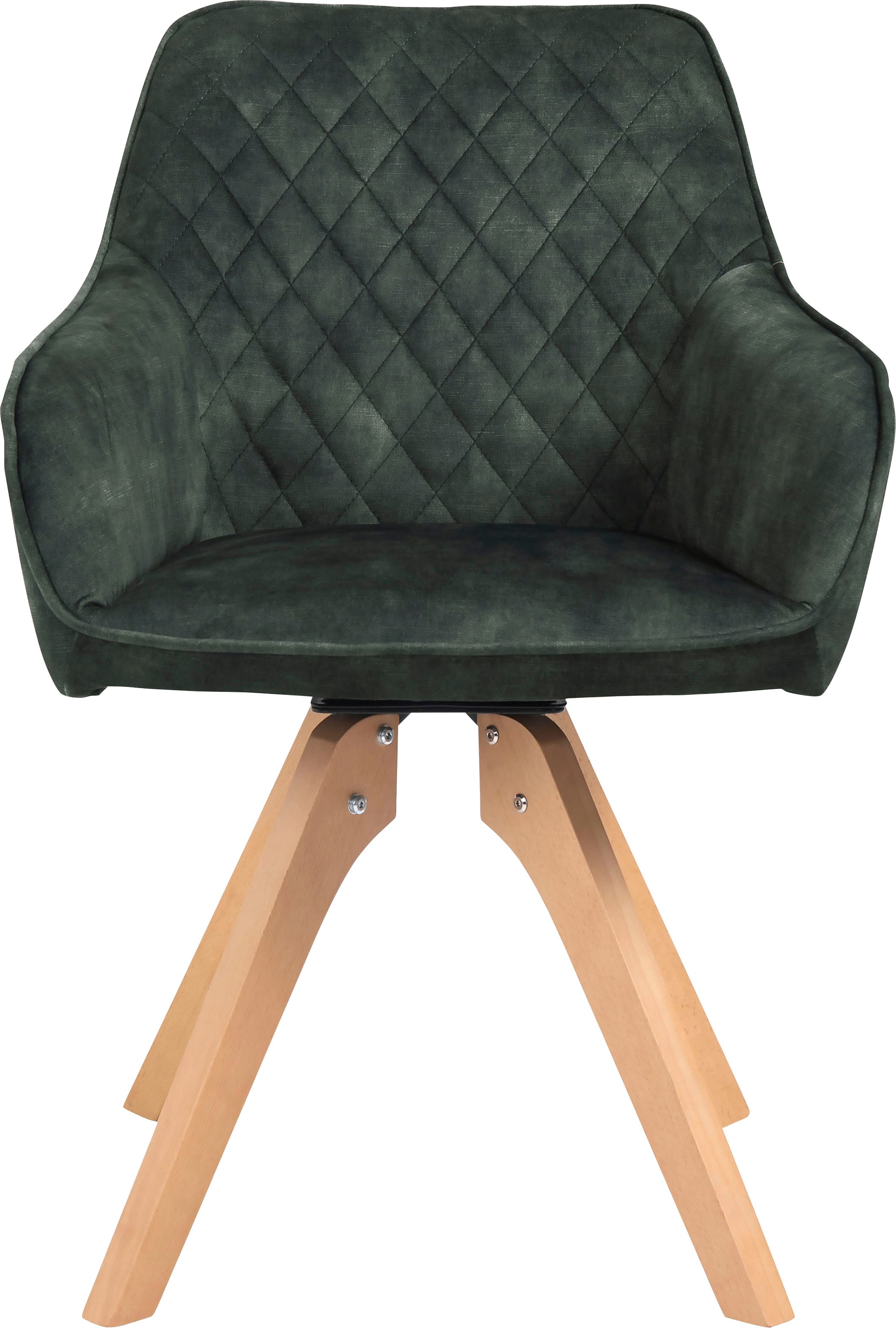 SalesFever Essgruppe »Stilvolle Sitzgruppe« 5-teiliges Set: Samtverlours-Stühle, 180° drehbar, Tischbreite 180 cm