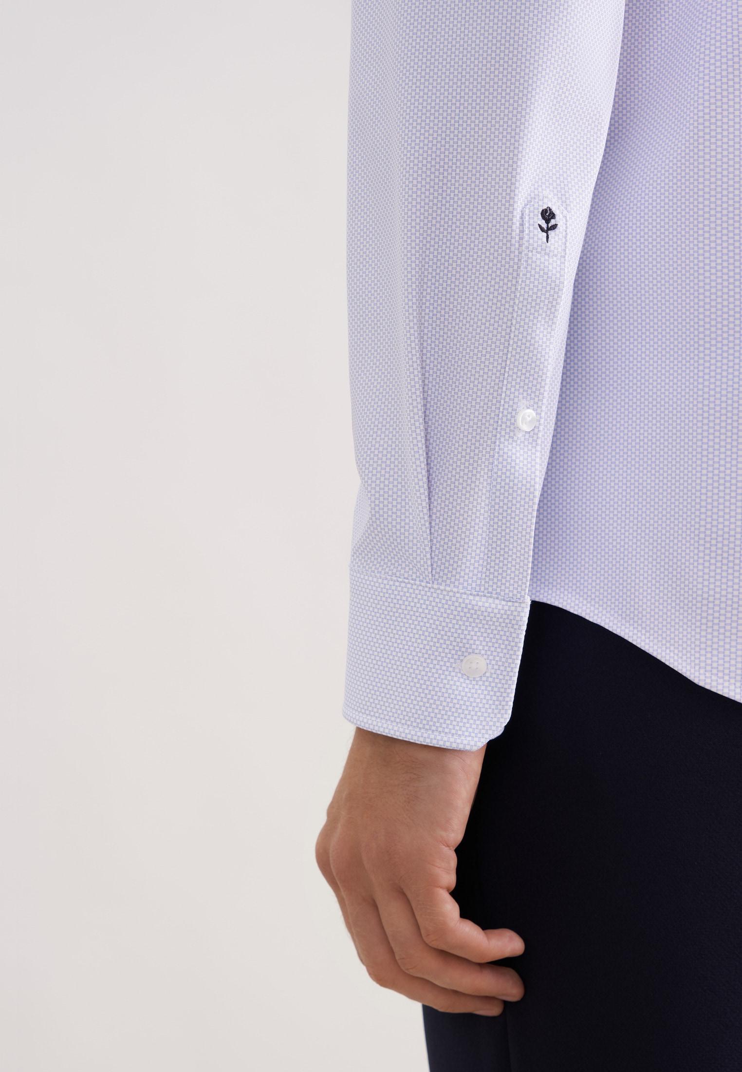 seidensticker Businesshemd »Schwarze Rose« Slim 1/1 Kentkragen Druck