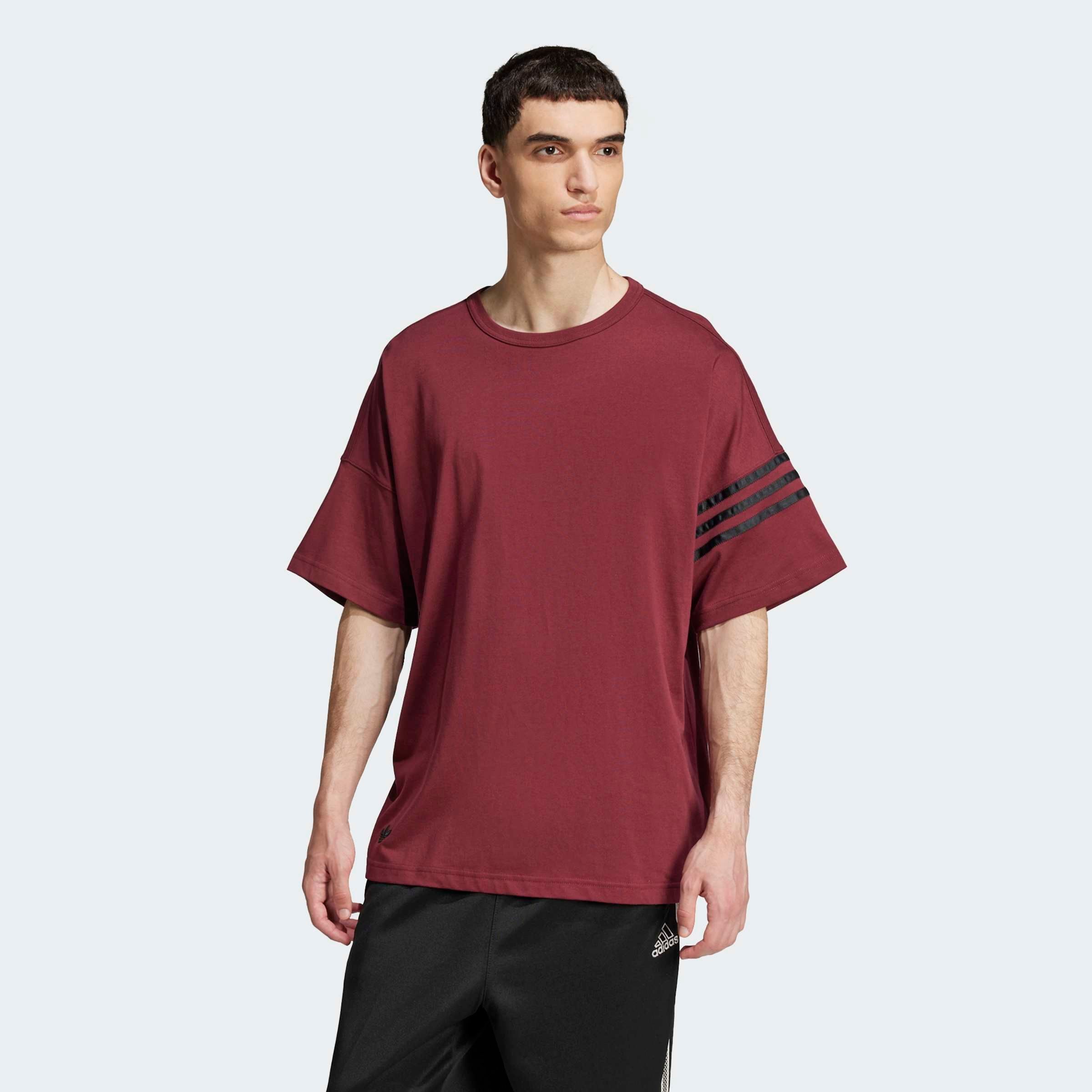 Image of adidas Originals T-Shirt "NEUCLASSICS" sportlicher Stil, 3-Streifen am Ärmel, lockerer Schnitt