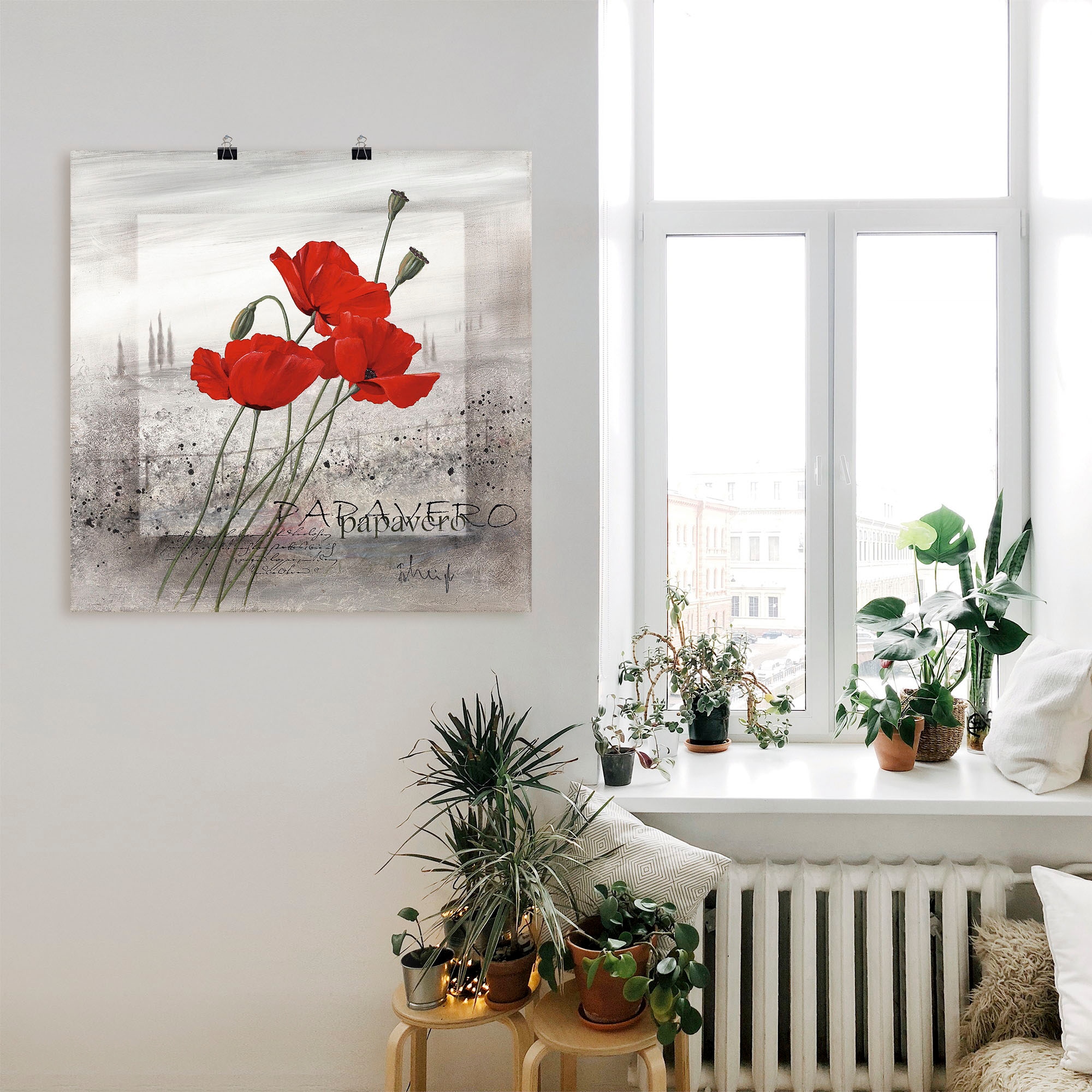 Artland Wandbild »Mohnblumen« Blumen 1 Stk. tlg. als Leinwandbild, Poster in verschied. Grössen