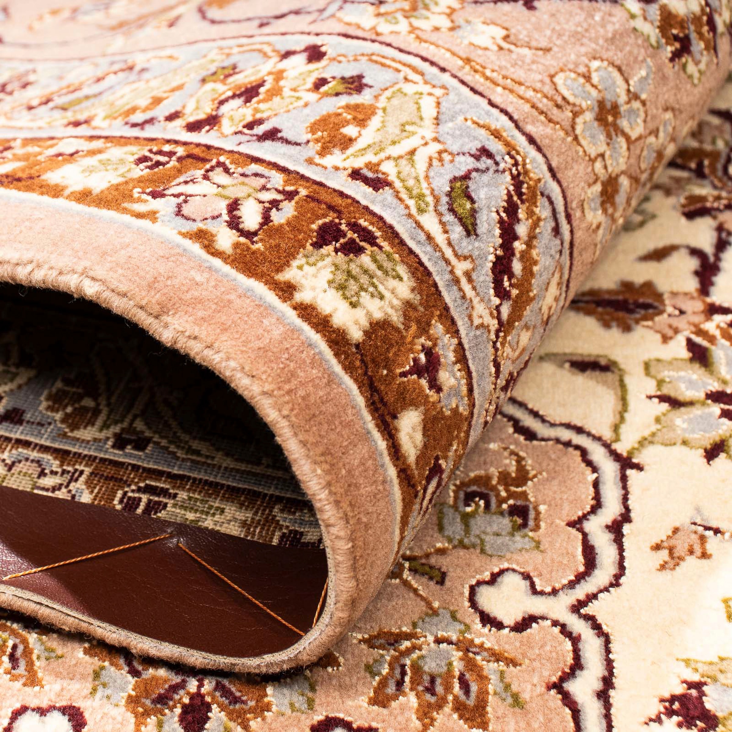 morgenland Orientteppich »Perser - Isfahan - Premium - 291 x 200 cm - hellbraun«, rechteckig, Wohnzimmer, Handgeknüpft, Einzelstück mit Zertifikat