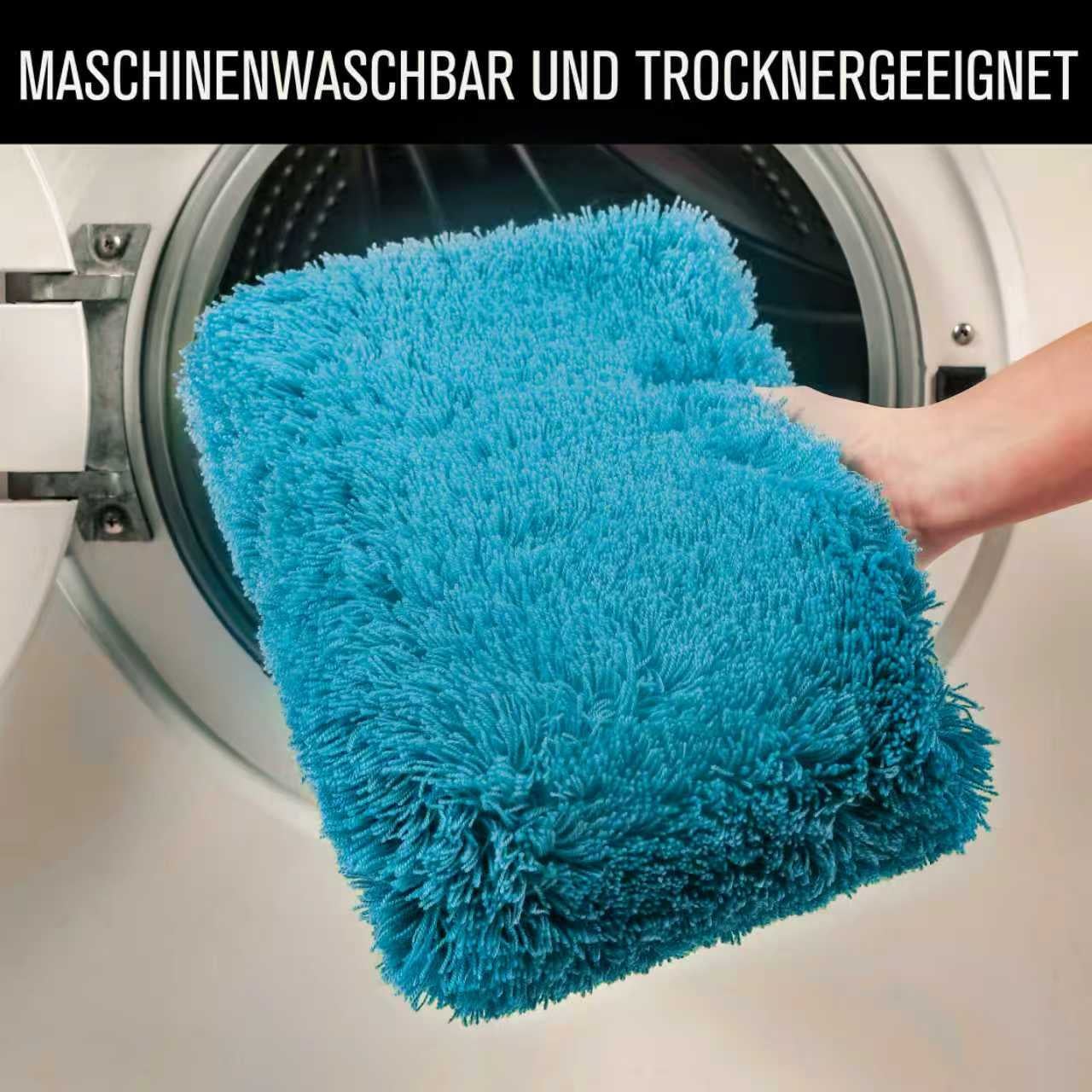 my home Badematte »Merida, Badvorleger, Badezimmer Teppich« Höhe 32 mm rutschhemmend beschichtet fussbodenheizungsgeeignet | schnell trocknend | strapazierfähig Badteppich, Uni Farben, rechteckig, rund & als 2-tlg. Set erhältlich