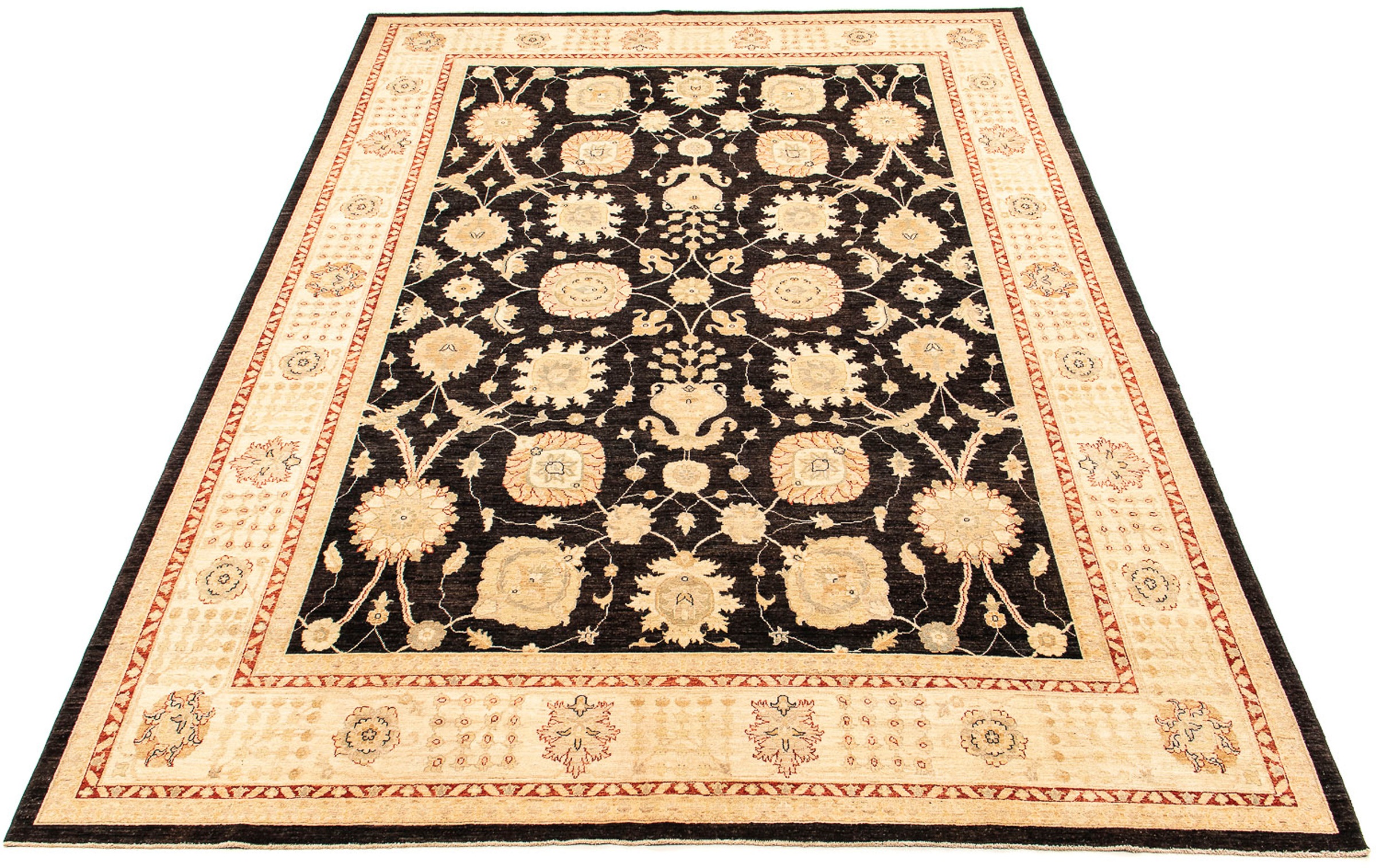 Image of morgenland Orientteppich »Ziegler - 408 x 302 cm - dunkelblau«, rechteckig, 6 mm Höhe, Wohnzimmer, Handgeknüpft, Einzelstück mit Zertifikat bei Ackermann Versand Schweiz