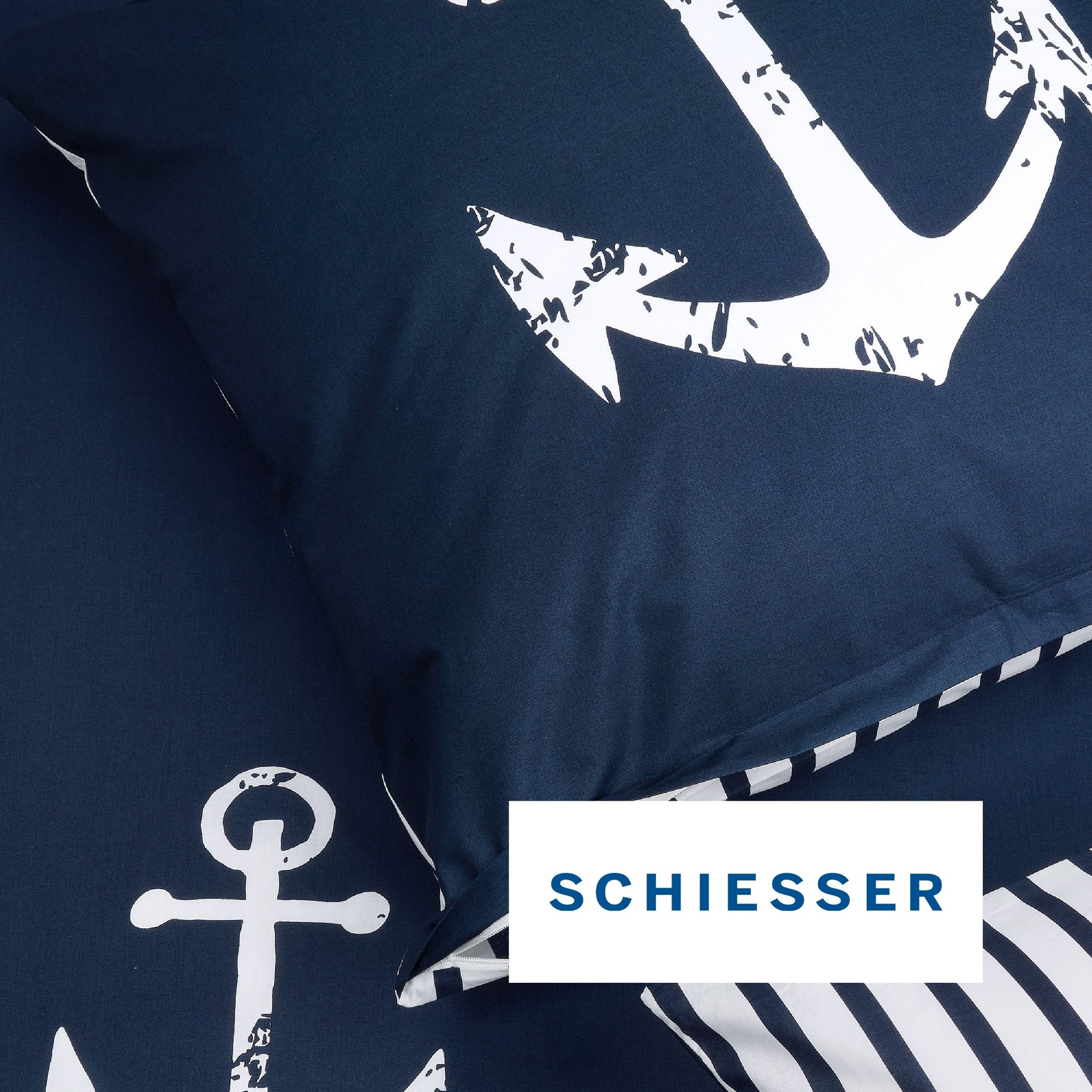 Schiesser Bettwäsche »Marina, maritime Momente in frischer Farbkombination« 2 Stk. OEKO-TEX® MADE IN GREEN