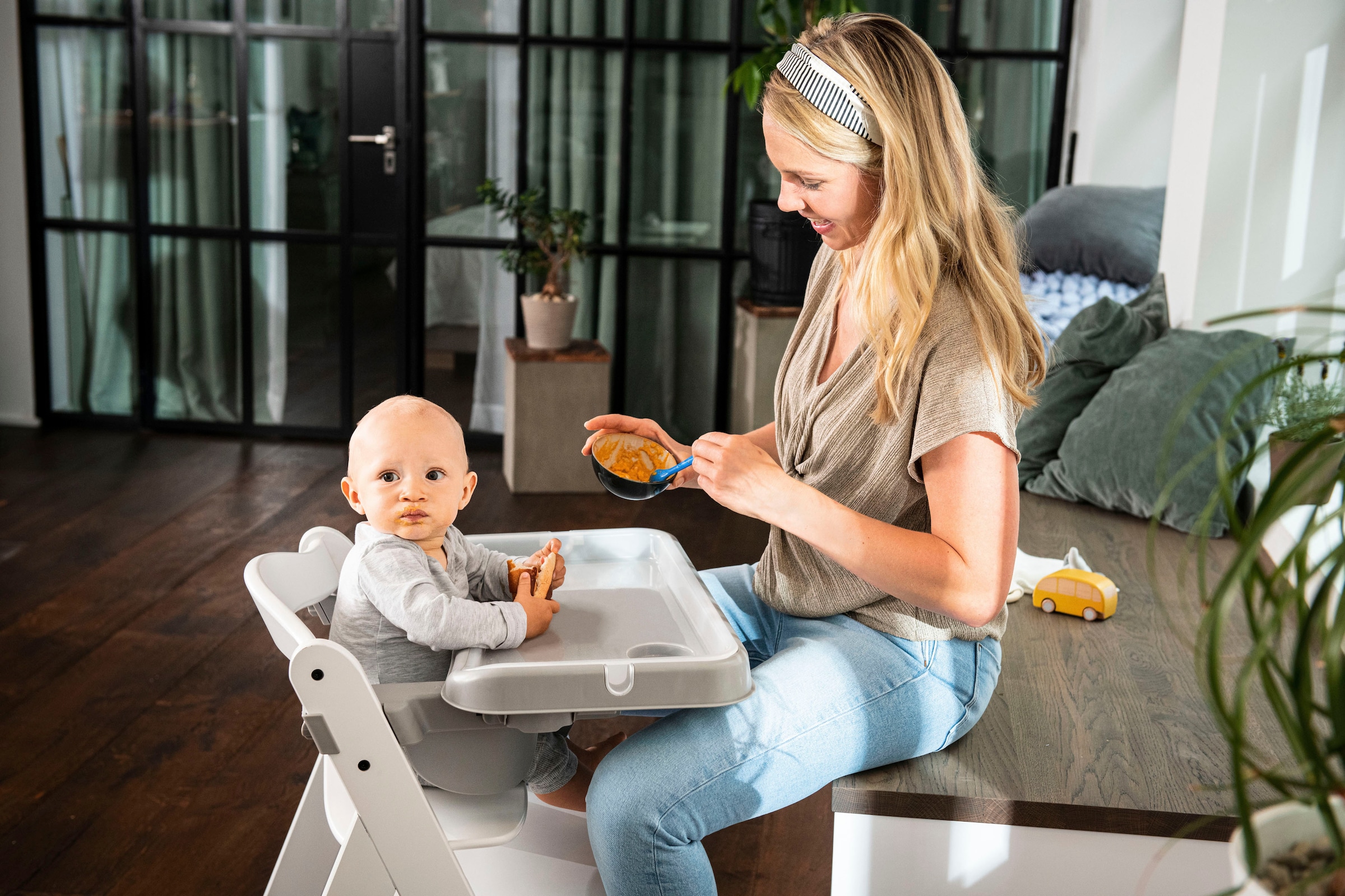 Hauck Plateau de chaise haute »Alpha Tray Tischaufsatz, grey« für Hochstühle Alpha+ und Beta+